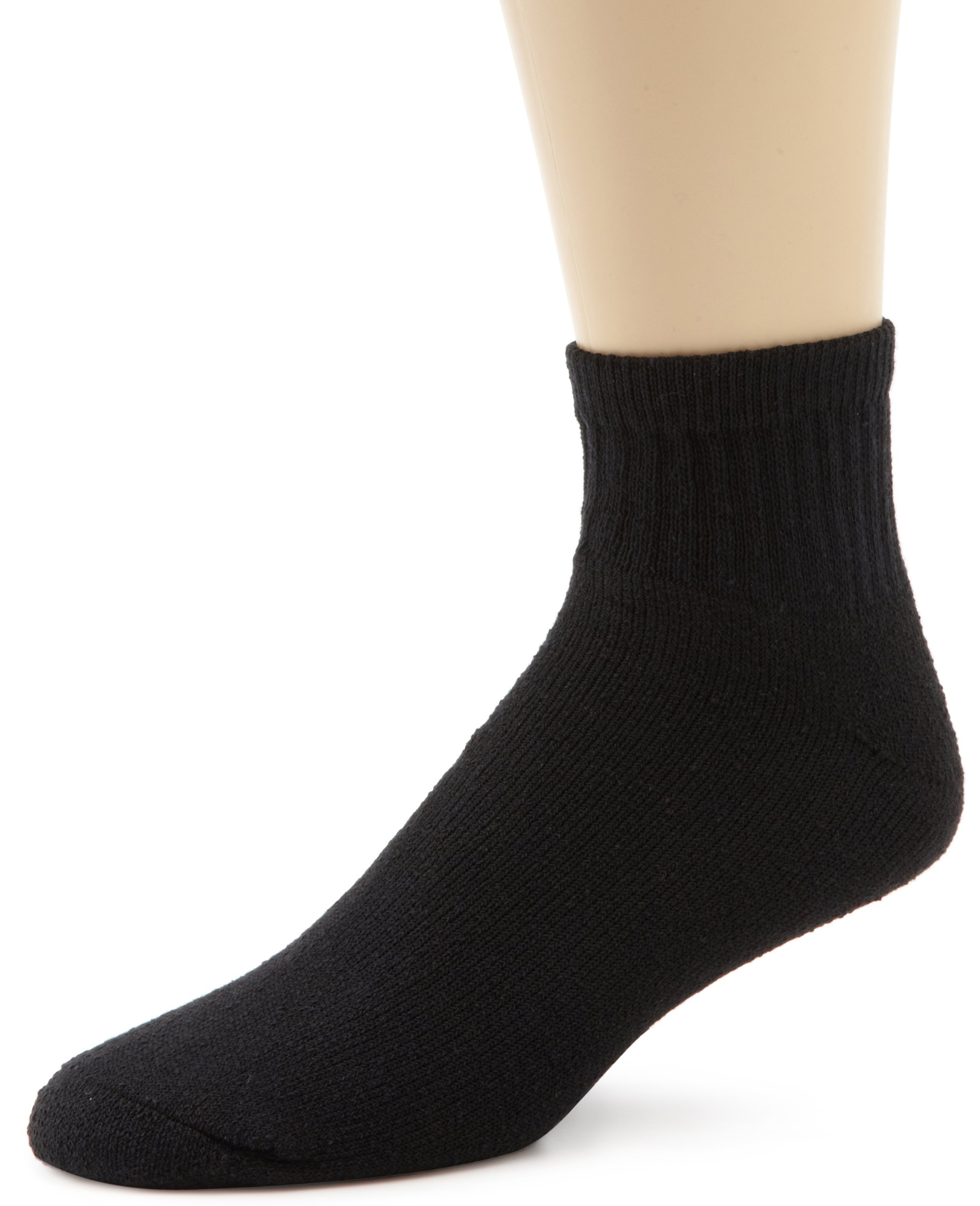 WigwamMen's Super 60 Ouarter Black 3 Pack Socks