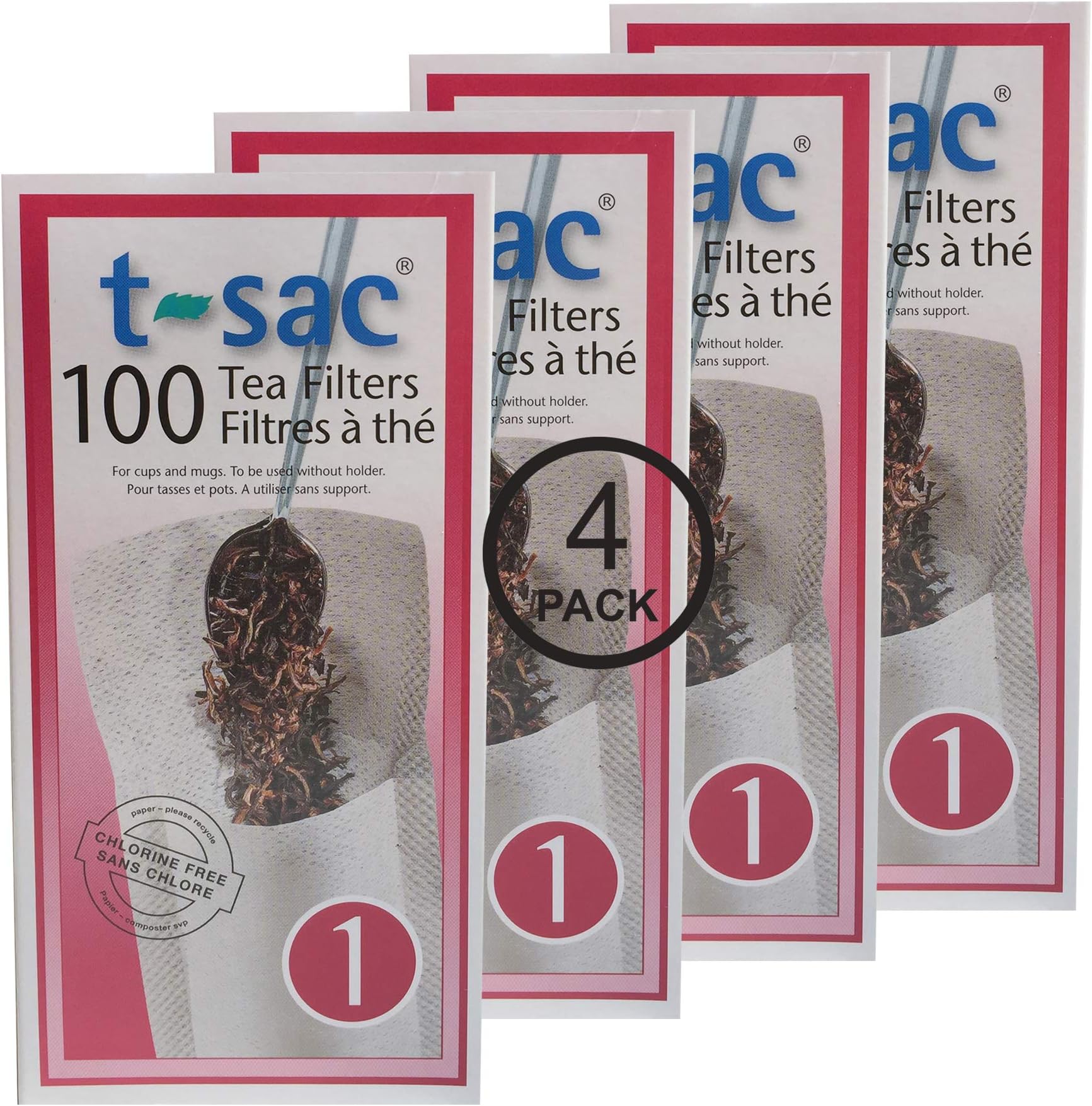 Modern Tea Filter Bags, Disposable Tea Infuser, Size 1, Set of 400 Filters - 4 Boxes - Heat Sealable, Natural, Easy to Use Anywhere, No Cleanup – Perfect for Teas, Coffee & Herbs - from Magic Teafit
