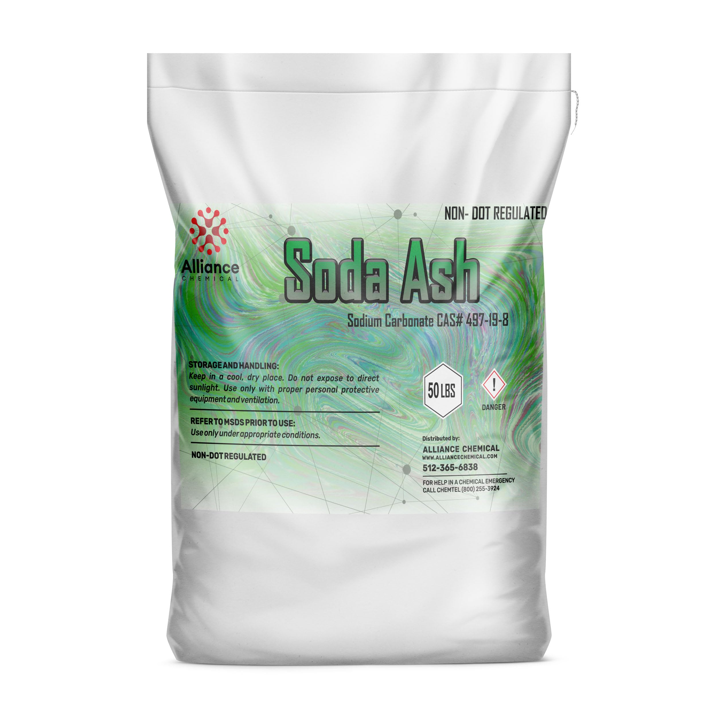 Soda Ash - 50 lbs. - Large-Scale Chemical for pH Control, Cleaning, and Industrial Applications