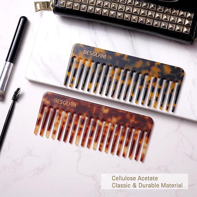 Peine de Dientes Anchos para Rizos y Cabello Grueso, Pack de 2 miniatura 8