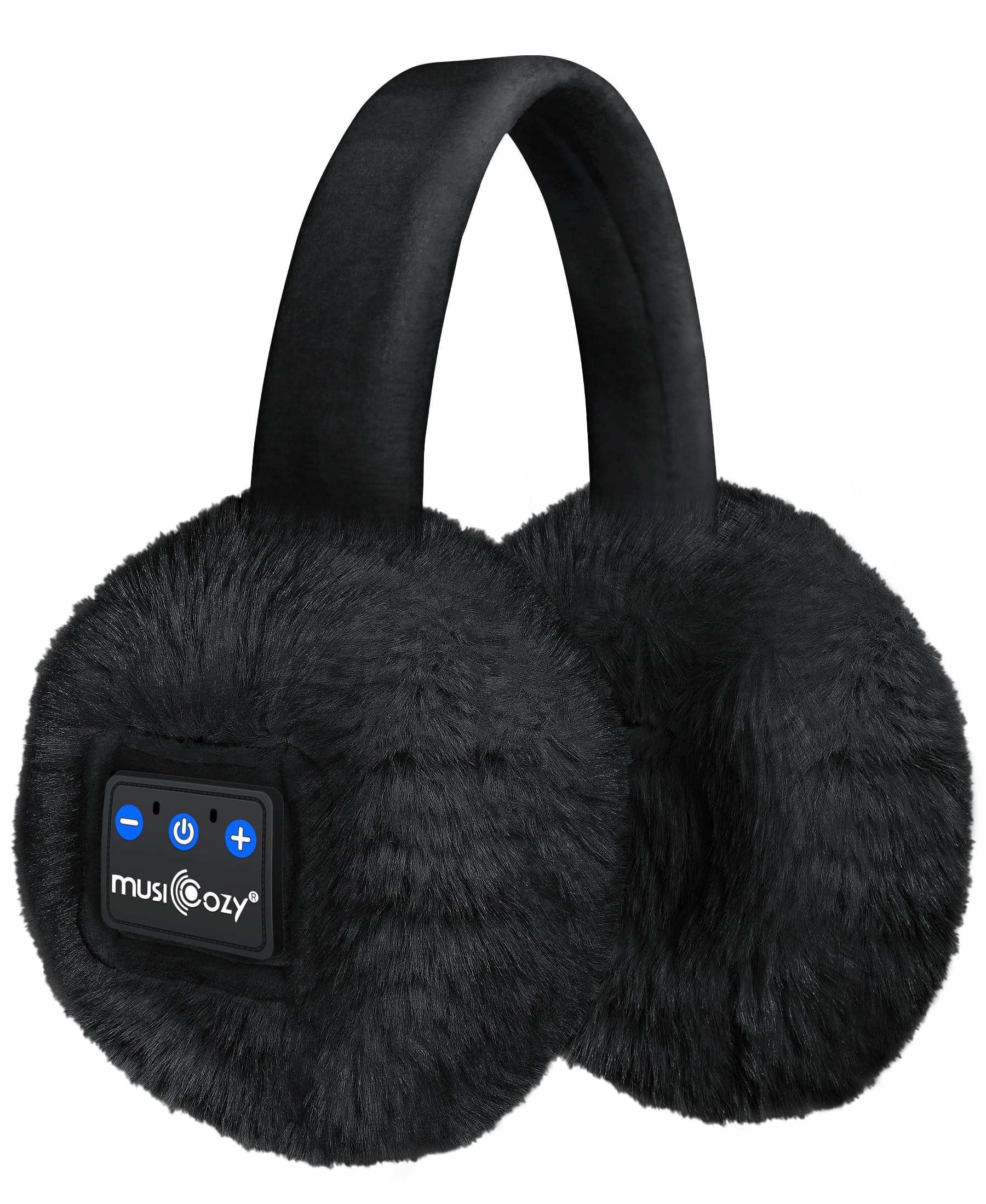 MUSICOZY Earmuffs Headphones,Foldable Ear Warmers with Bluetooth 5.4 Headphones & Thin Speakers for Men Women,Fleece Unisex Winter Ear Covers |Ear Muffs for Cold Weather Indoor Outdoors Activities