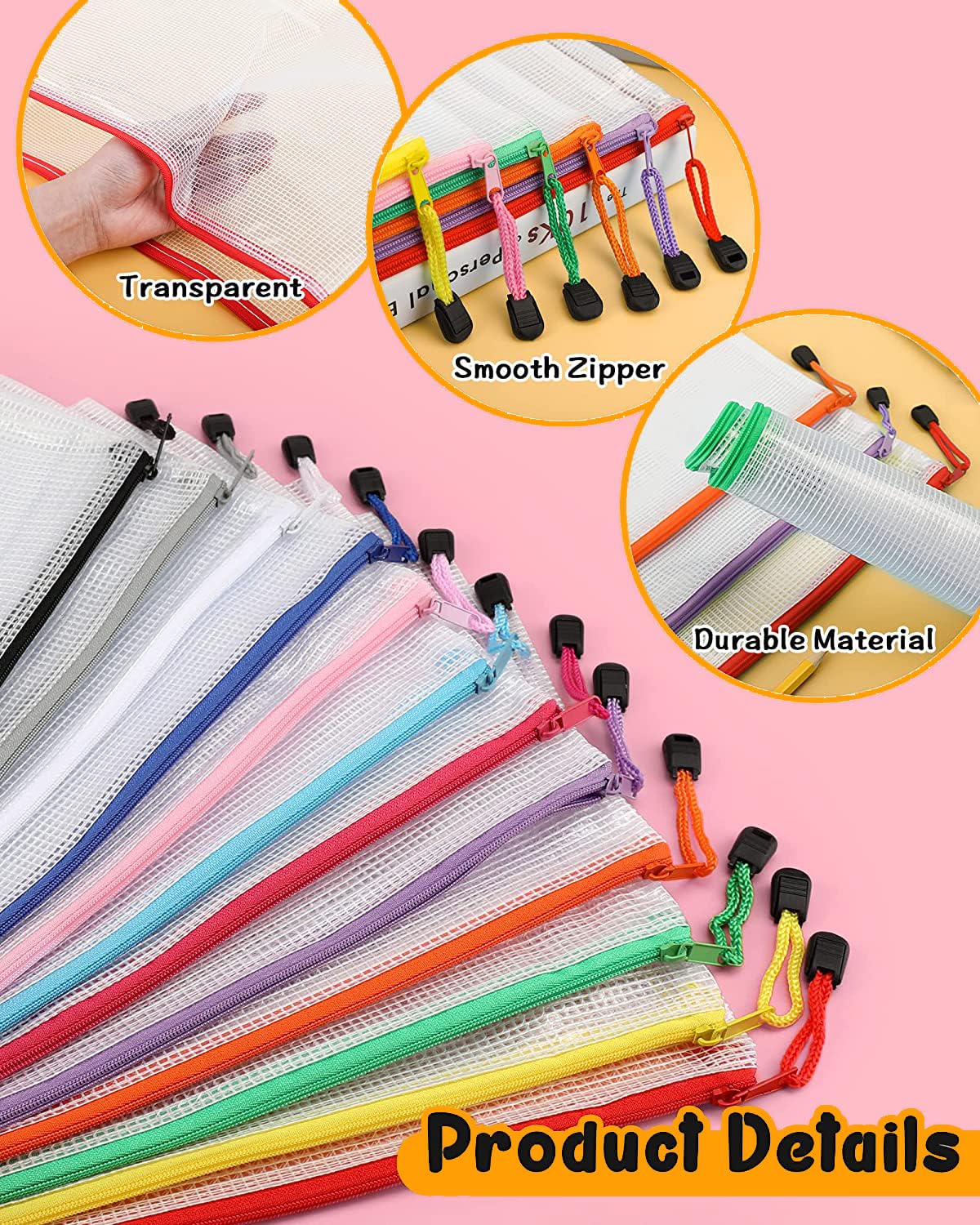 Pochettes Zippées Transparentes 30 Pochettes Zippées ASeleted