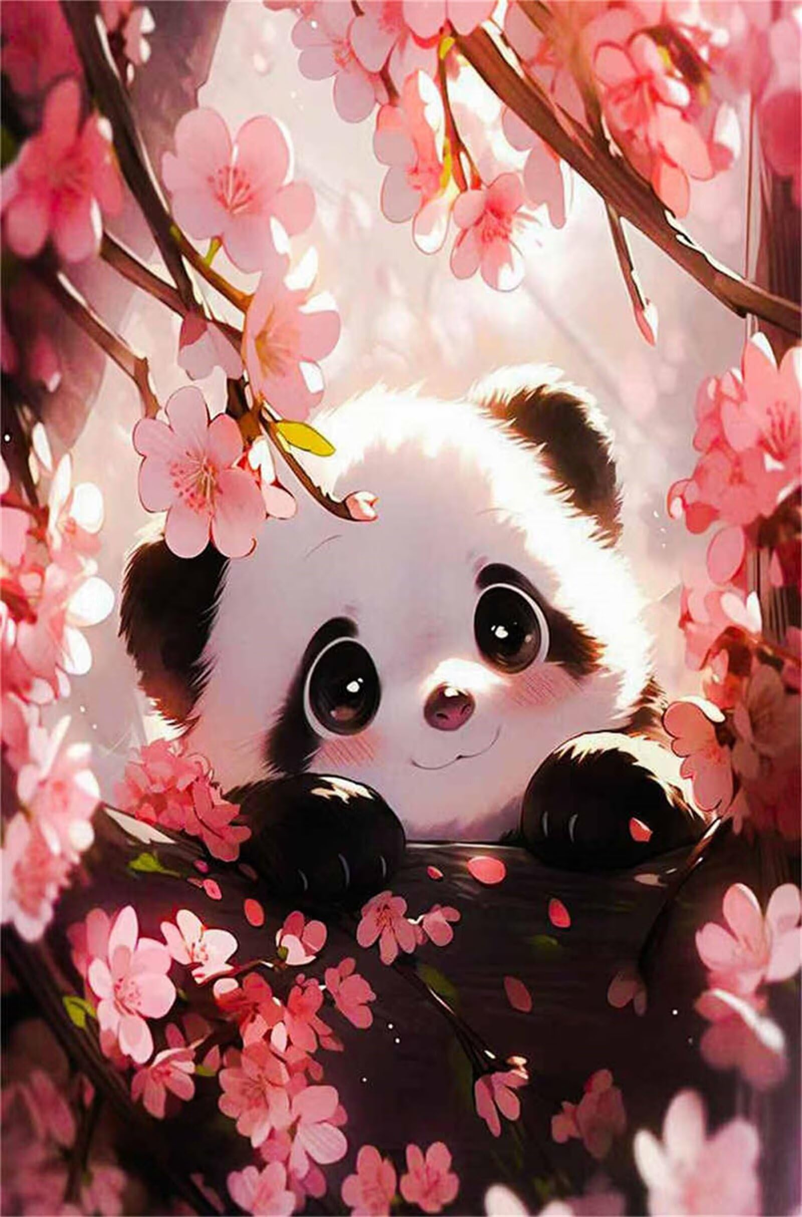 Puzzle per Adulti 1200 Pezzi Fiore Rosa Panda​​ Puzzle Piacevole Sfida Mantiene la Concentrazione, Essere Adatto Sia ai Principianti Che ai Rompicapo Esperti 75 x 50 cm