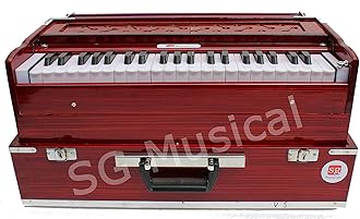 SG Musical Folding Harmonium Rosewood 42 Keys With Coupler