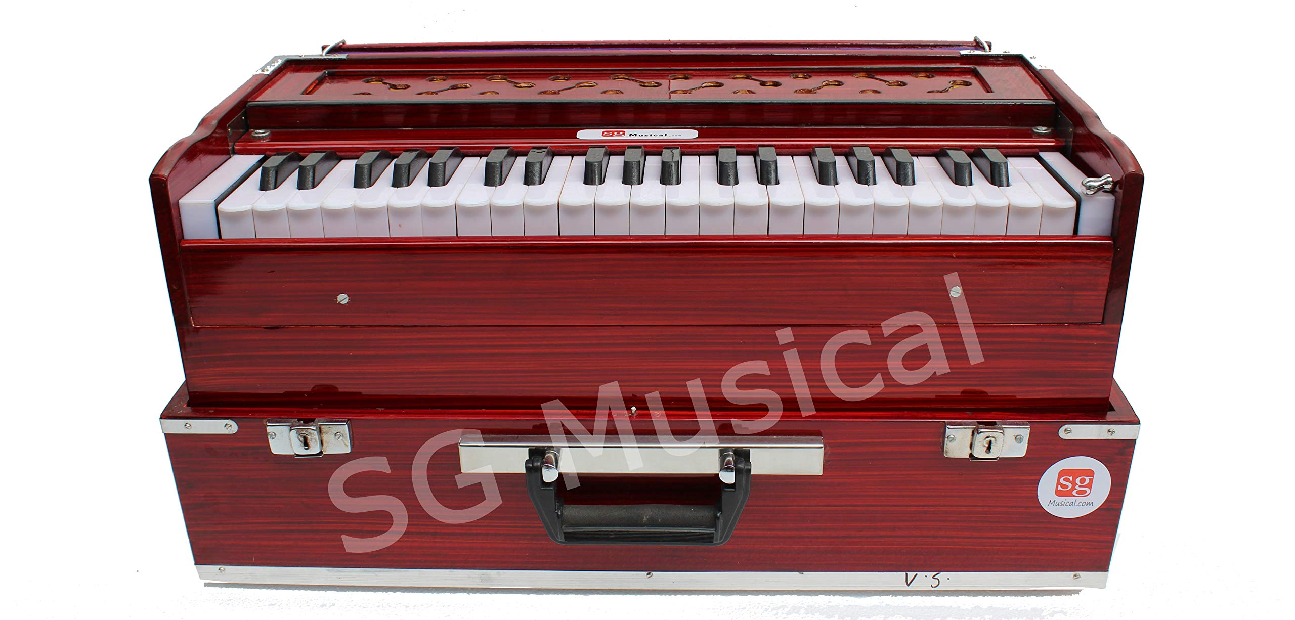 SG Musical Folding Harmonium Rosewood 42 Keys With Coupler