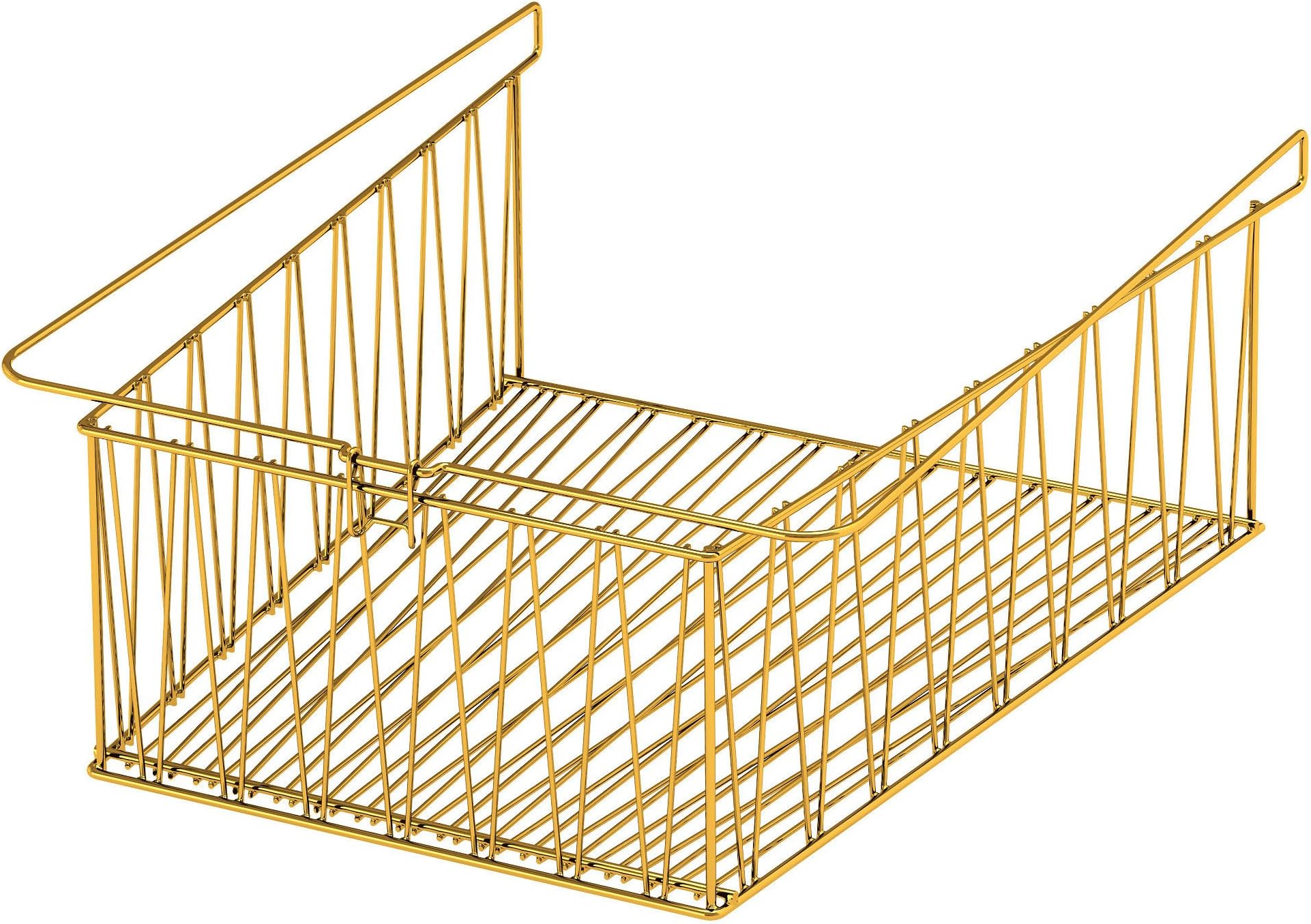 Kallax Wire Basket Brass Colour Shelf Hanging Insert Filing Storage Steel IKEA
