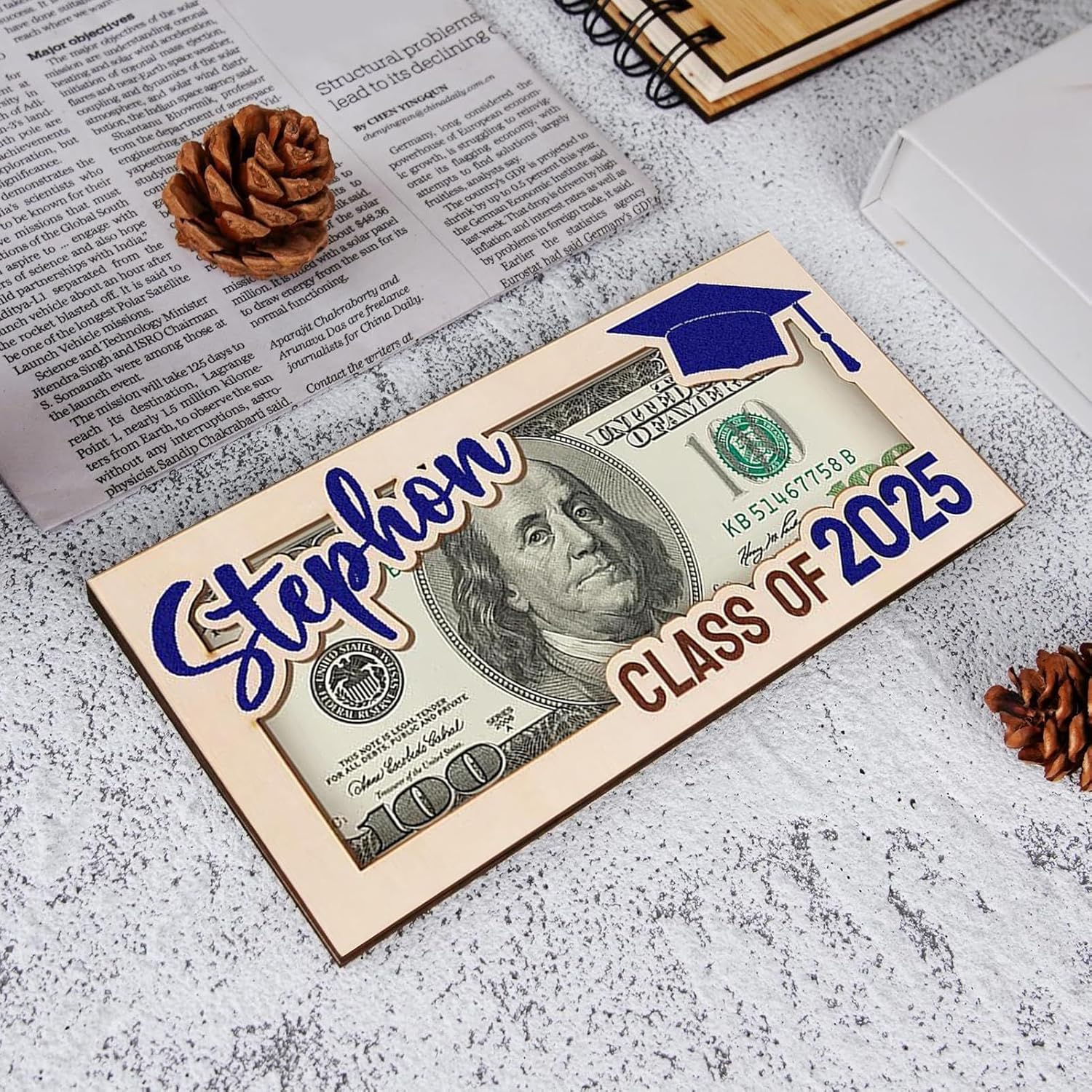 Graduation Money Holders | Graduation Card Box Holder | Congrats Grad Keepsake Decor, High School Decorations for University College Senior Daughter Son Her Him - Image 3