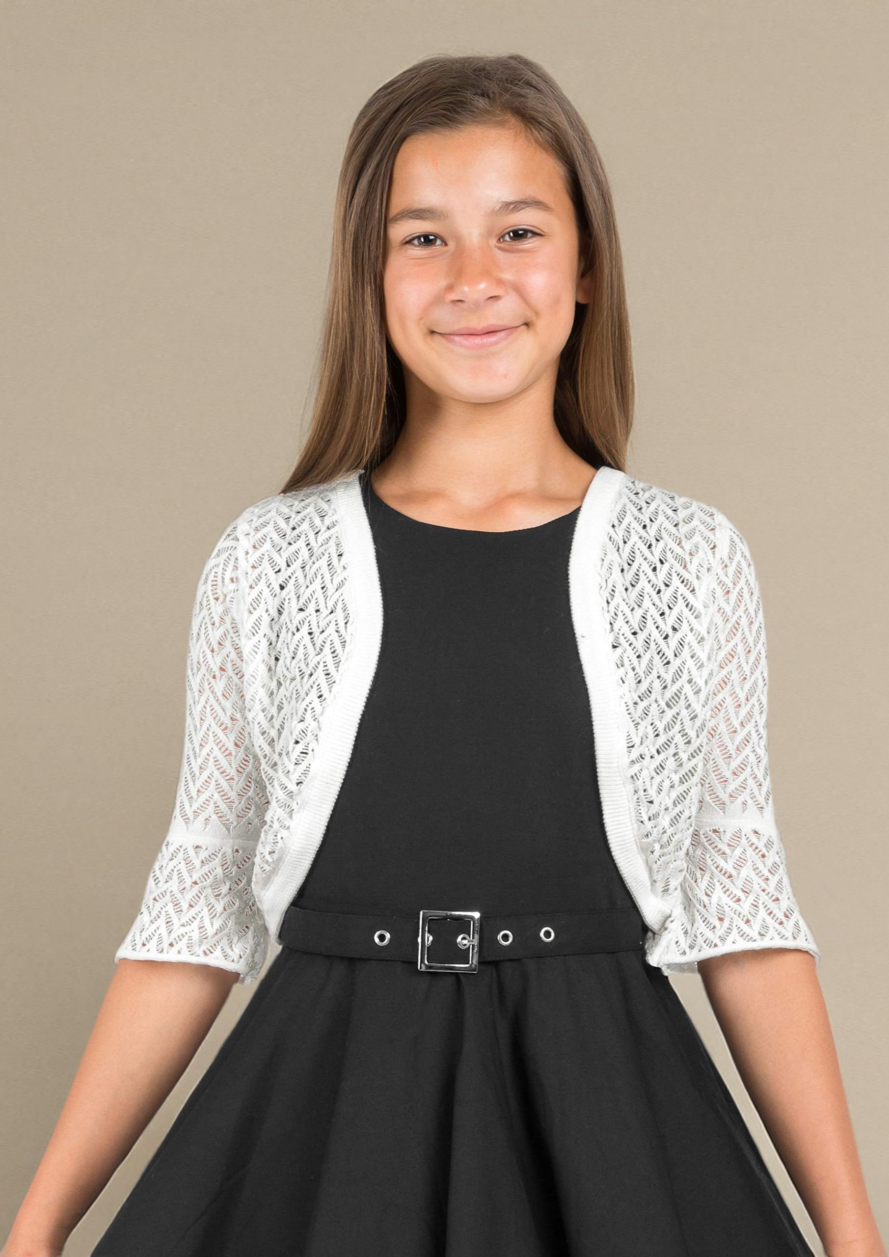 Bolerose Chicas Manga Larga Chaqueta de Punto Suelto Torera Niñas