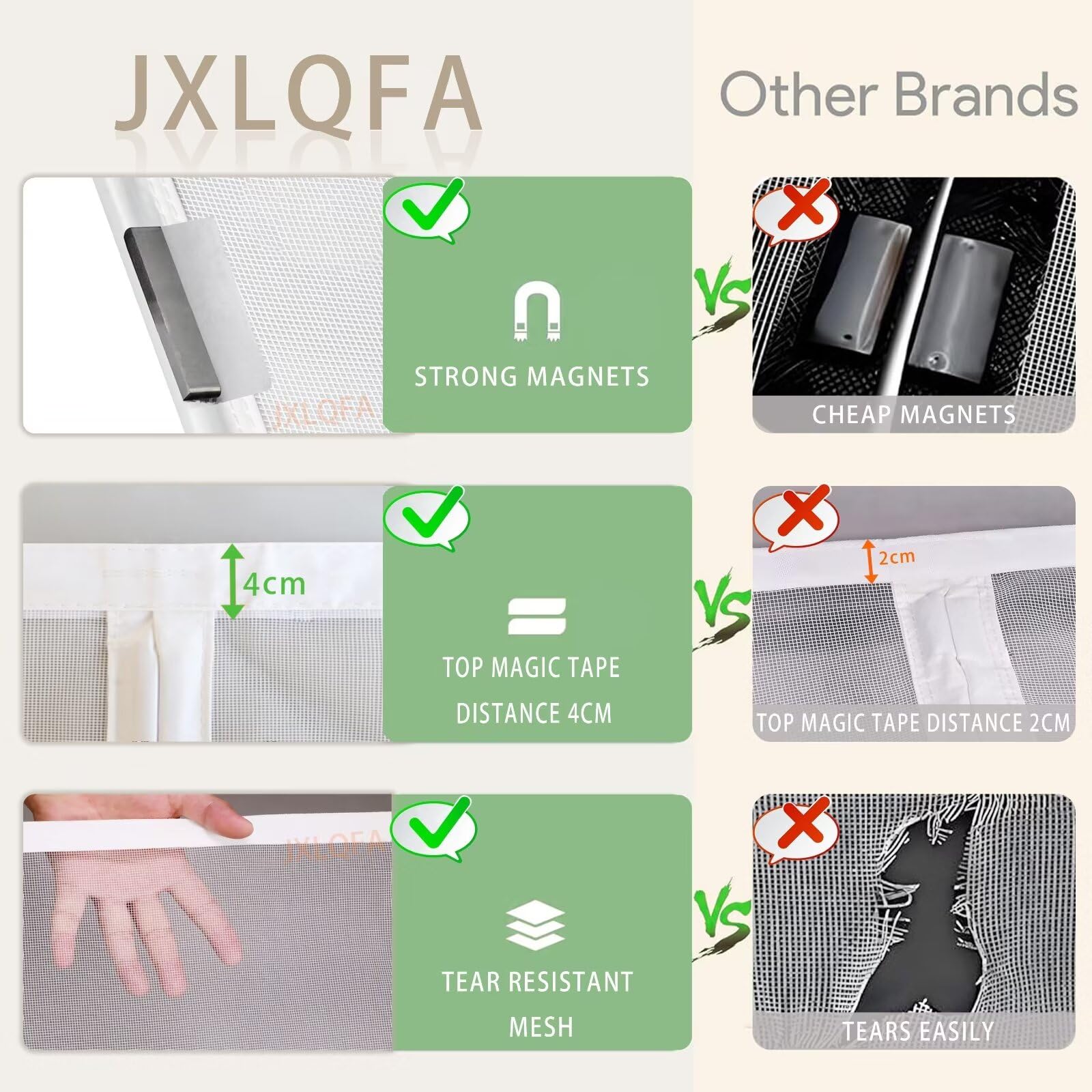 Moustiquaire AimantéE Porte Fenetre 195 X 195 Cm Facile à