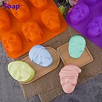 Vista 5 de Moukiween Juego de moldes de silicona de calavera grande 3D, 2 piezas para Halloween, moldes de silicona para resina, moldes de silicona