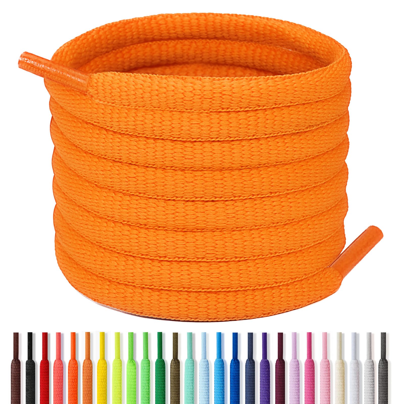 Handshop 1/4" Oval Athletic Shoelaces in 34 Colors Half Round Shoe Laces