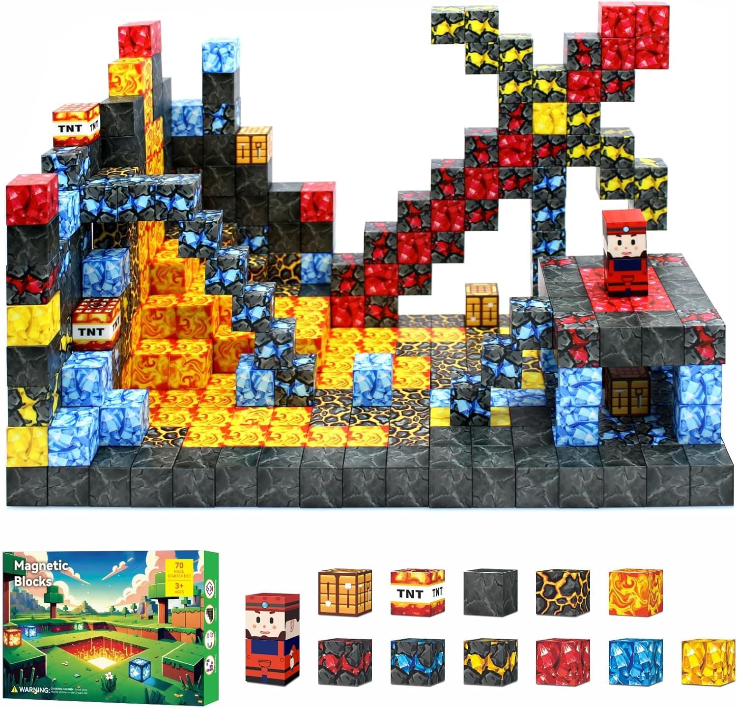 Veilig Magnetisch Speelgoed Magnetische Bouwstenen Set - 100 Stuks, Montessori Speelgoed Voor Kinderen 3-9 Jaar - Creatief Educatief Cadeau Creatief Speelgoed Kinderen