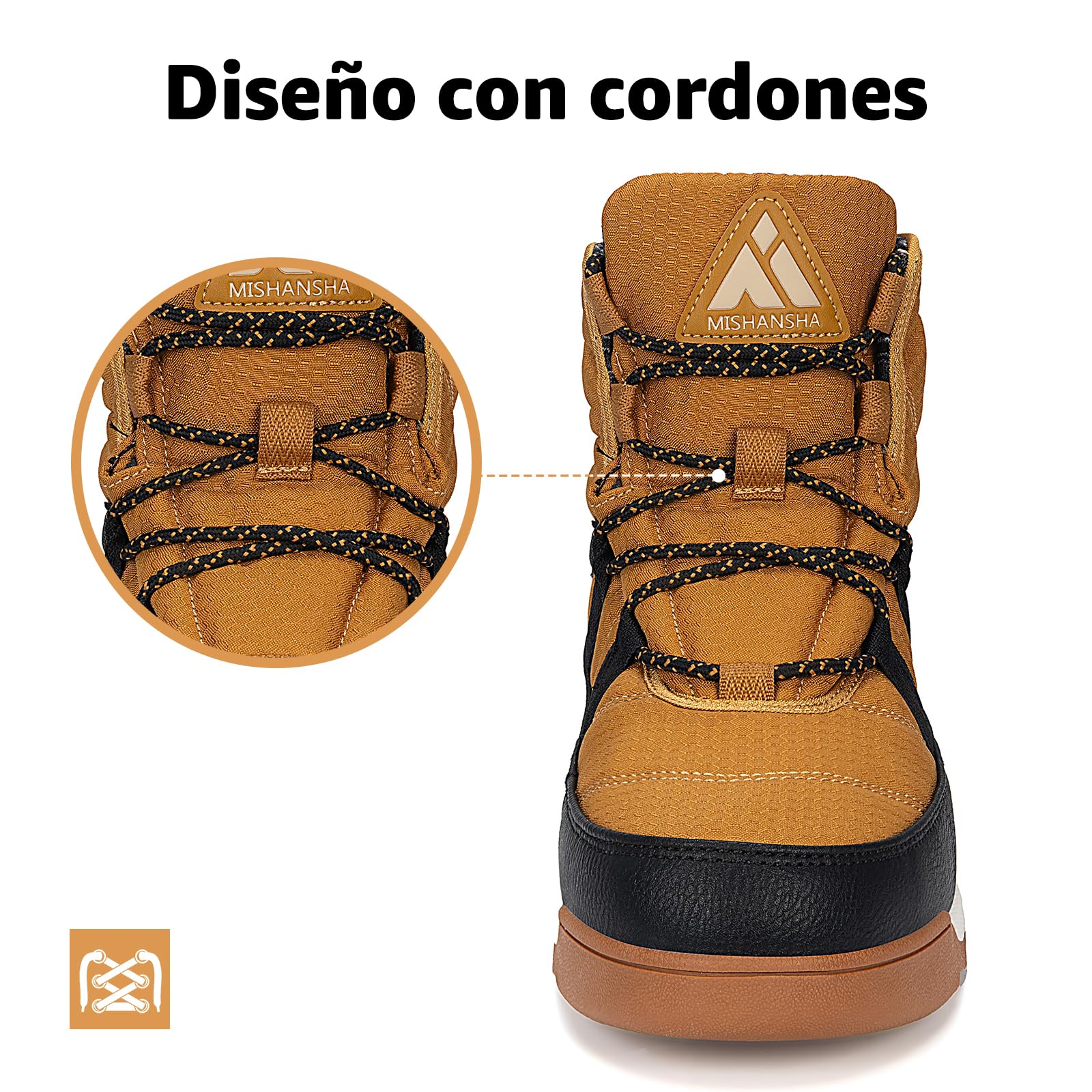 Mishansha Botas Nieve Mujer Cómodas Antideslizante Gr.36-42 | Invierno, Calientes, Ligeros, Flexible, Al Aire Libre, Casual, Caminar, Acampada, Exteriores