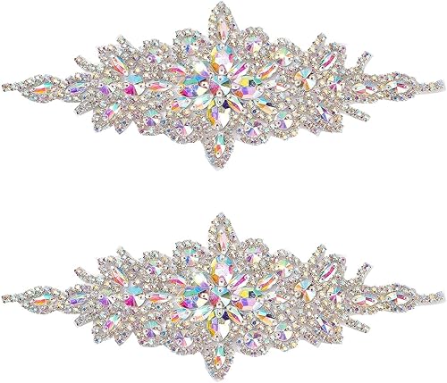 Miniatura 8 de FINGERINSPIRE 1 yarda de 0.591 in de cristal de diamantes de imitación apliques de hierro en la banda de cinta de ajuste de cristal Hotfix