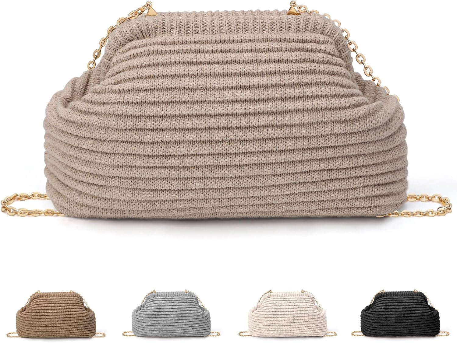 Crochet clutch purses women knit evening bag wedding party