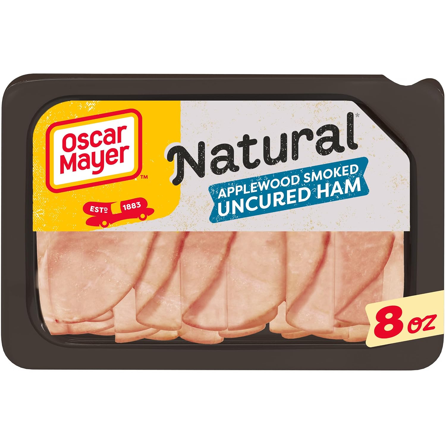 Oscar Mayer Natural Applewood Smoked Uncured Ham Sliced Deli Sandwich Lunch Meat (8 oz Tray)