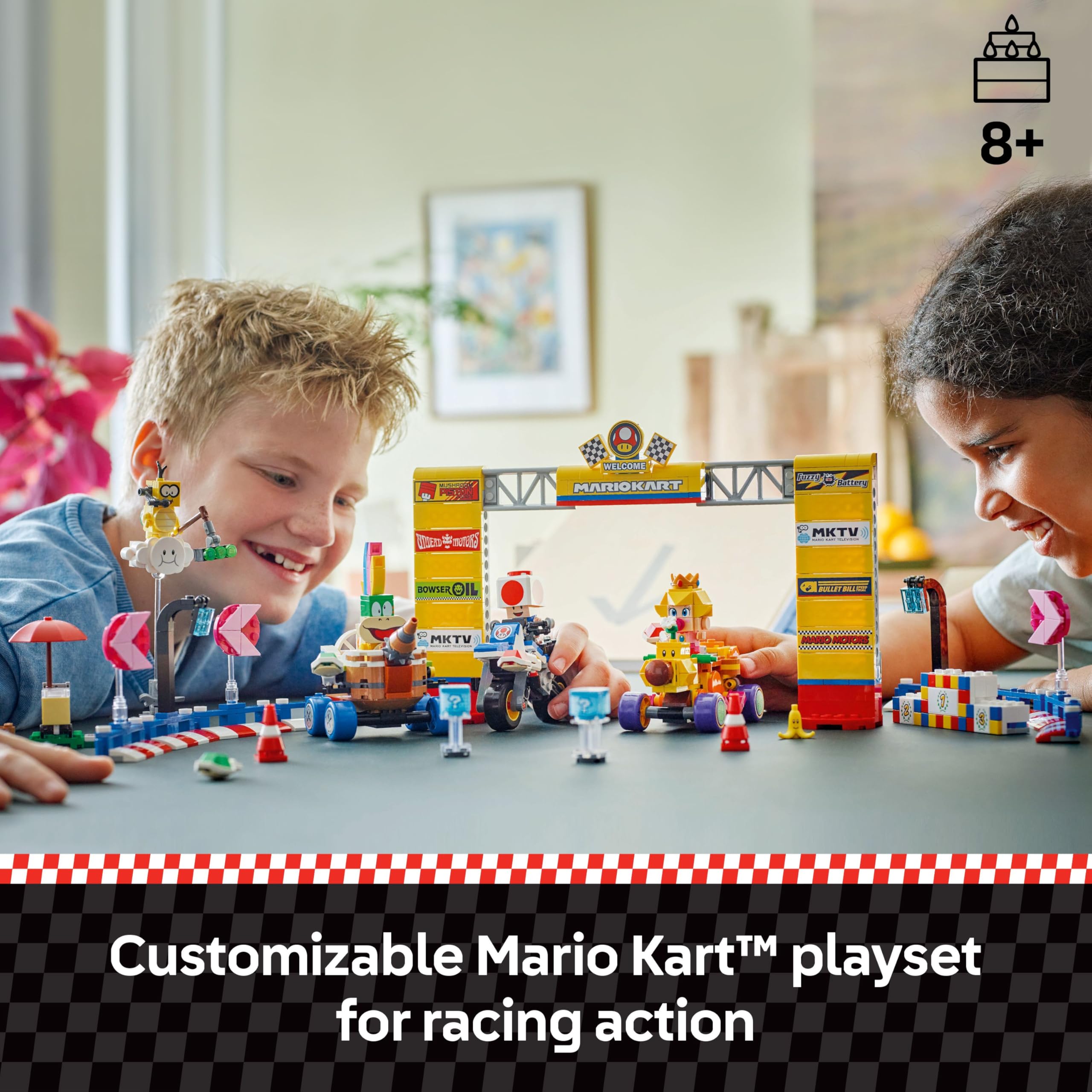 LEGO Super Mario: Mario Kart Baby Peach & Grand Prix Set Home Circuit - Nintendo Toy Building Set for Kids, Girls and Boys, Ages 8+ - Collectible Mario Kart Toy - Gift Idea for Birthdays - 72036 - Image 2