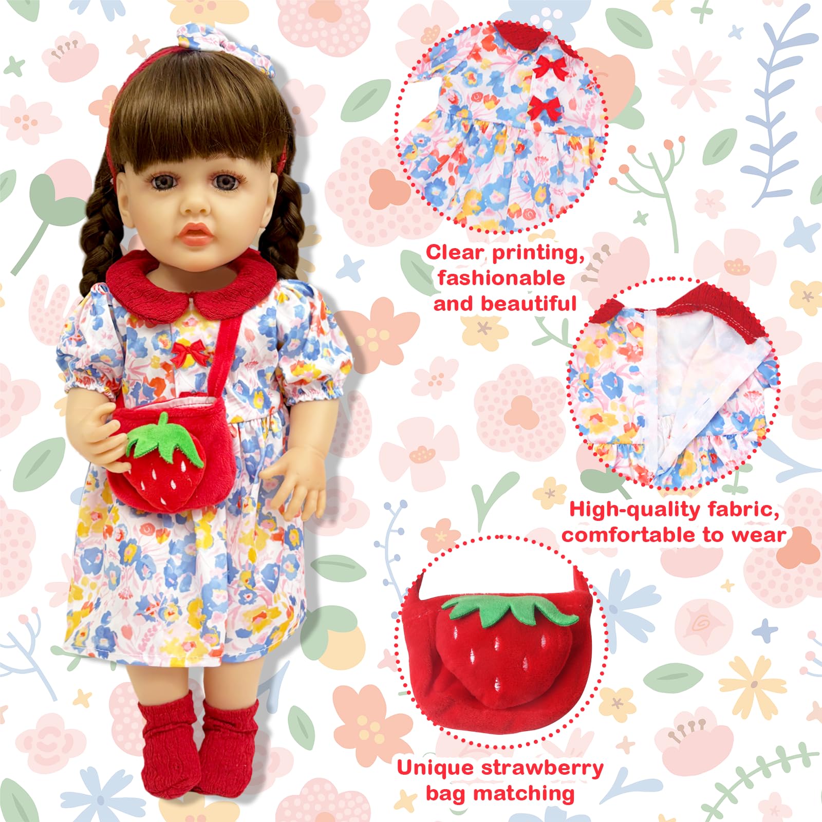 Baby Doll Clothes for 20-22 Inch Baby Dolls - Image 3