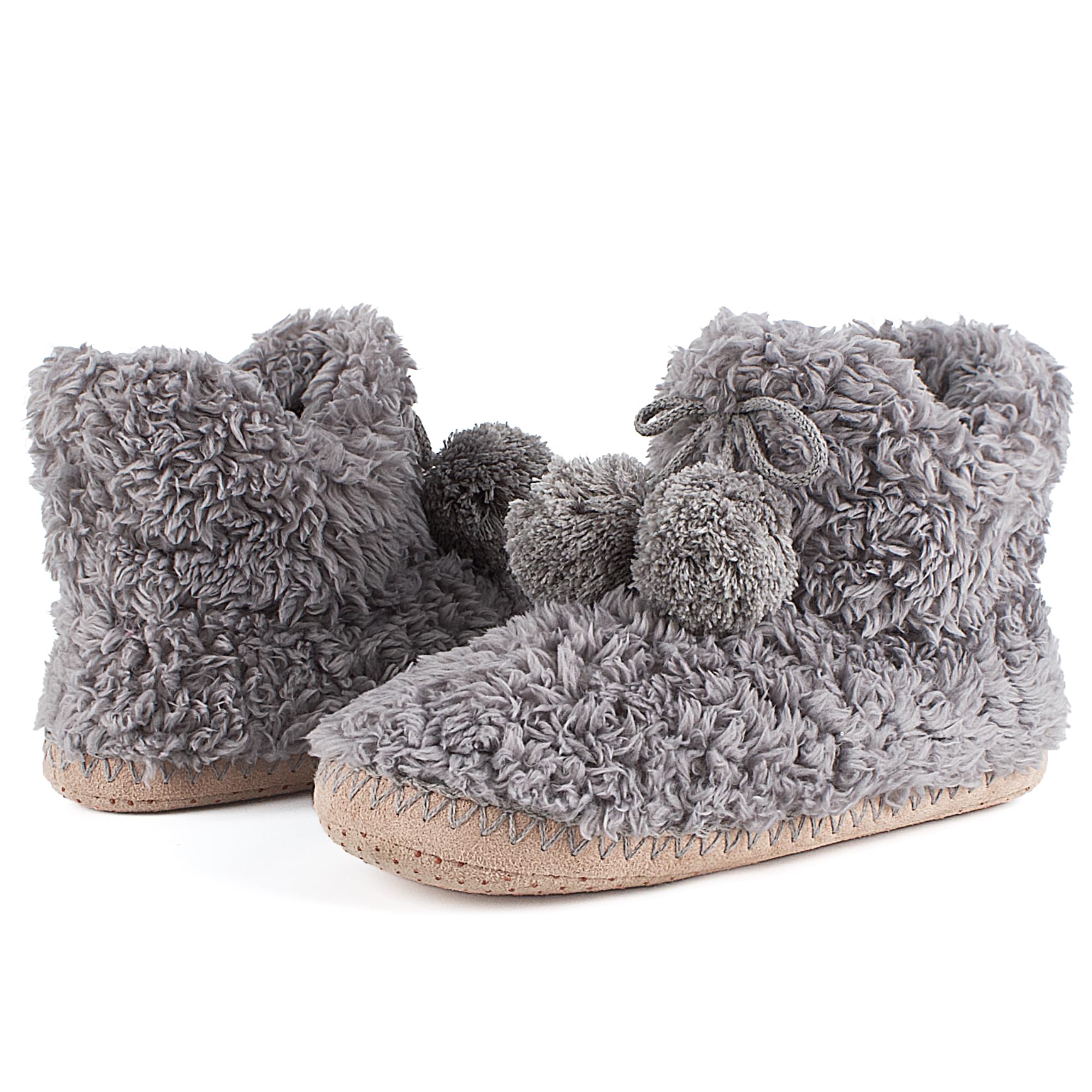 cosyone1997 Cable Knit House Slippers for Women Indoor, Sherpa Fleece Lined Soft Loafer Shoes, Winter Warm Fluffy Bedroom Fuzzy Socks Non-slip Grippers, Cozy Gifts Unique