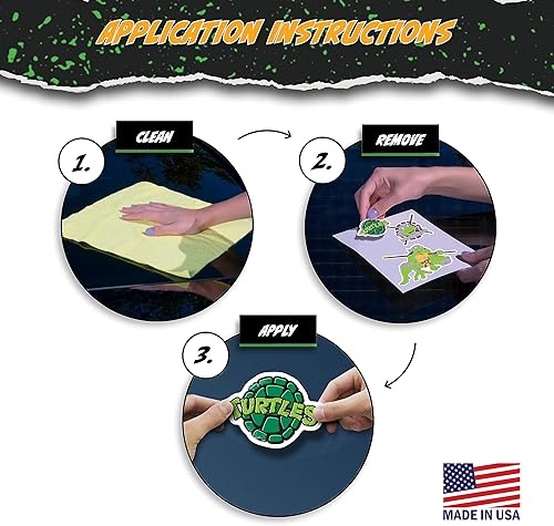 Miniatura 6 de TMNT - Juego de 3 calcomanías de vinilo Donnie de las Tortugas Ninja Adolescentes Mutantes para coche, botella de agua, bicicleta, casco, laptop,