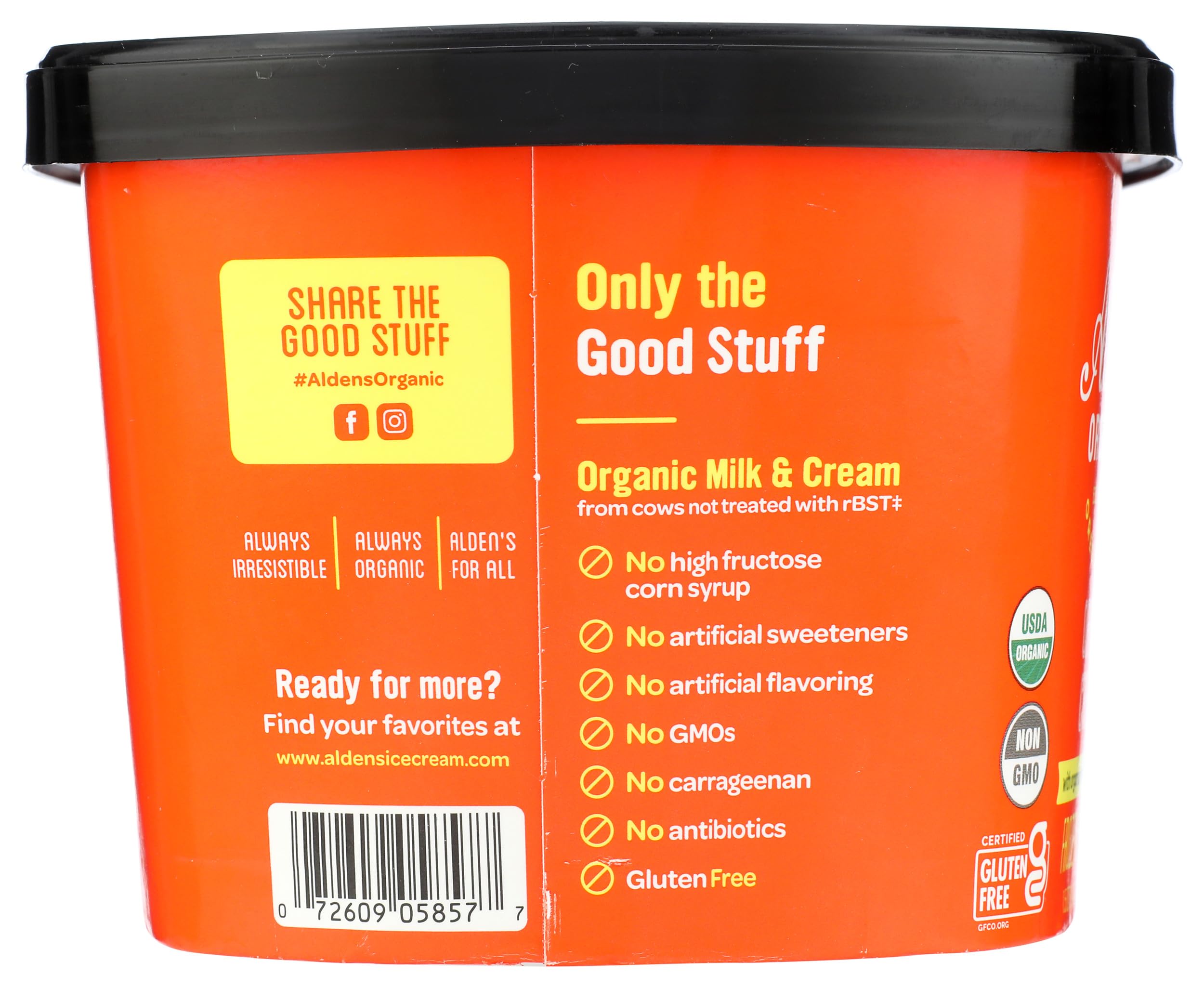 Aldens Organic Orange Cream Ice Cream 1 5 Qt — view 7