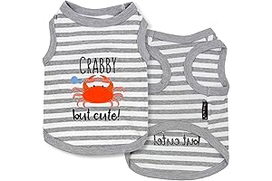 Parisian Pet's Ultra-Comfortable "Crabby but Cute" T-Shirt for Dogs: A Stylish and...