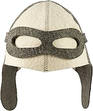 Sauna Hat – incl. Sauna Guide as eBook – Motif “Pilot” – 100% Cotton – Felt Sauna Hat