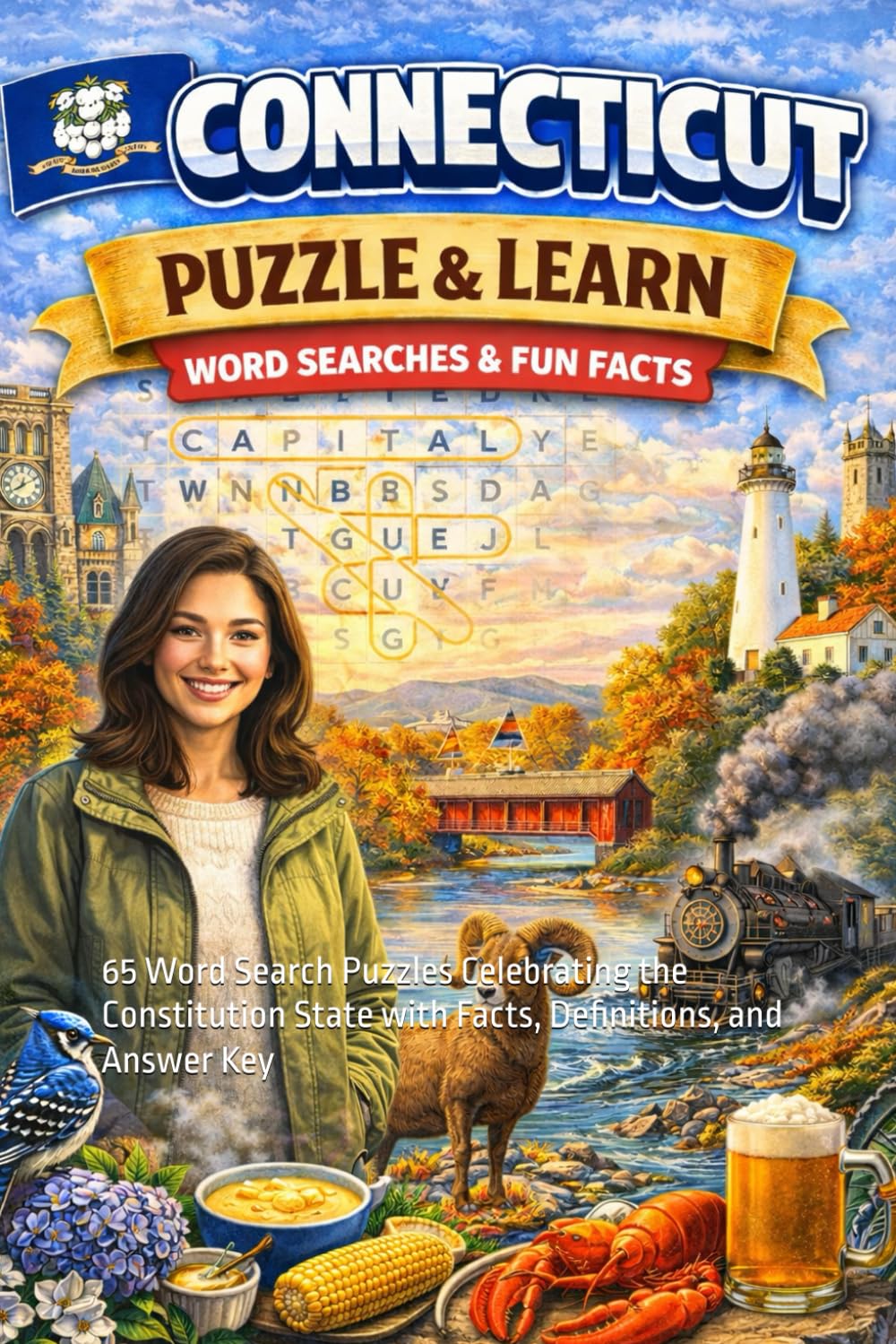 Connecticut Word Search Puzzle and Learn: 65 Word Search Puzzles Celebrating the Constitution State with Facts, Definitions, and Answer Key (Ultimate States Word Search and Learn Collection)