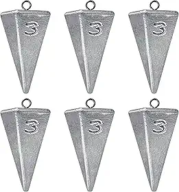Chumbadas De Pirâmide Pesos De Pesca Chumbada De Pesca, Pesos De Pesca De Água Salgada Chumbadas Para Água Salgada Equipamento De Pesca De Surf 1Oz 2Oz 3Oz