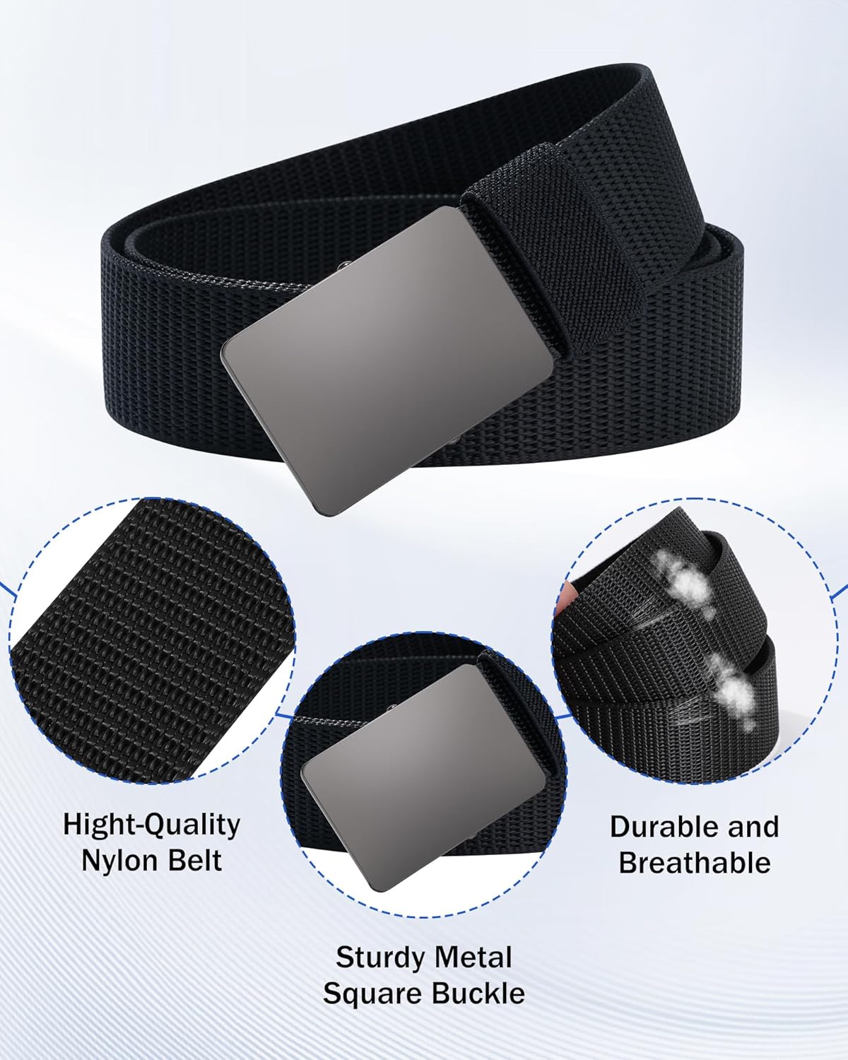 AWAYTR Nylon Golf Belt for Boys -Kids Tactical Belt with Metal Buckle for Baseball Softball Jeans - Image 5