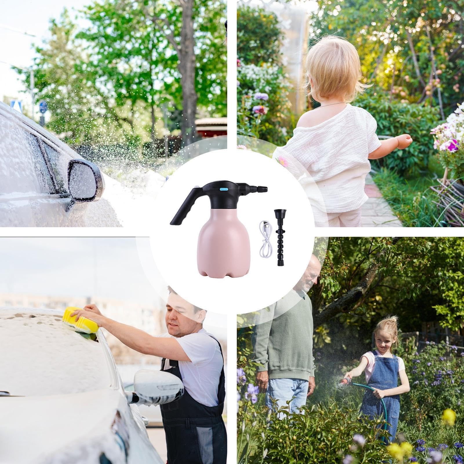 Automatischer Pflanzennebel USB Wiederaufladbare Gießkanne Pflanzennebel Reinigung | Indoor Gießkanne für Pflanzen USB Wiederaufladbar Elektrisch Mister Gießkanne Reinigung für Indoor Outdoor Pflanzen