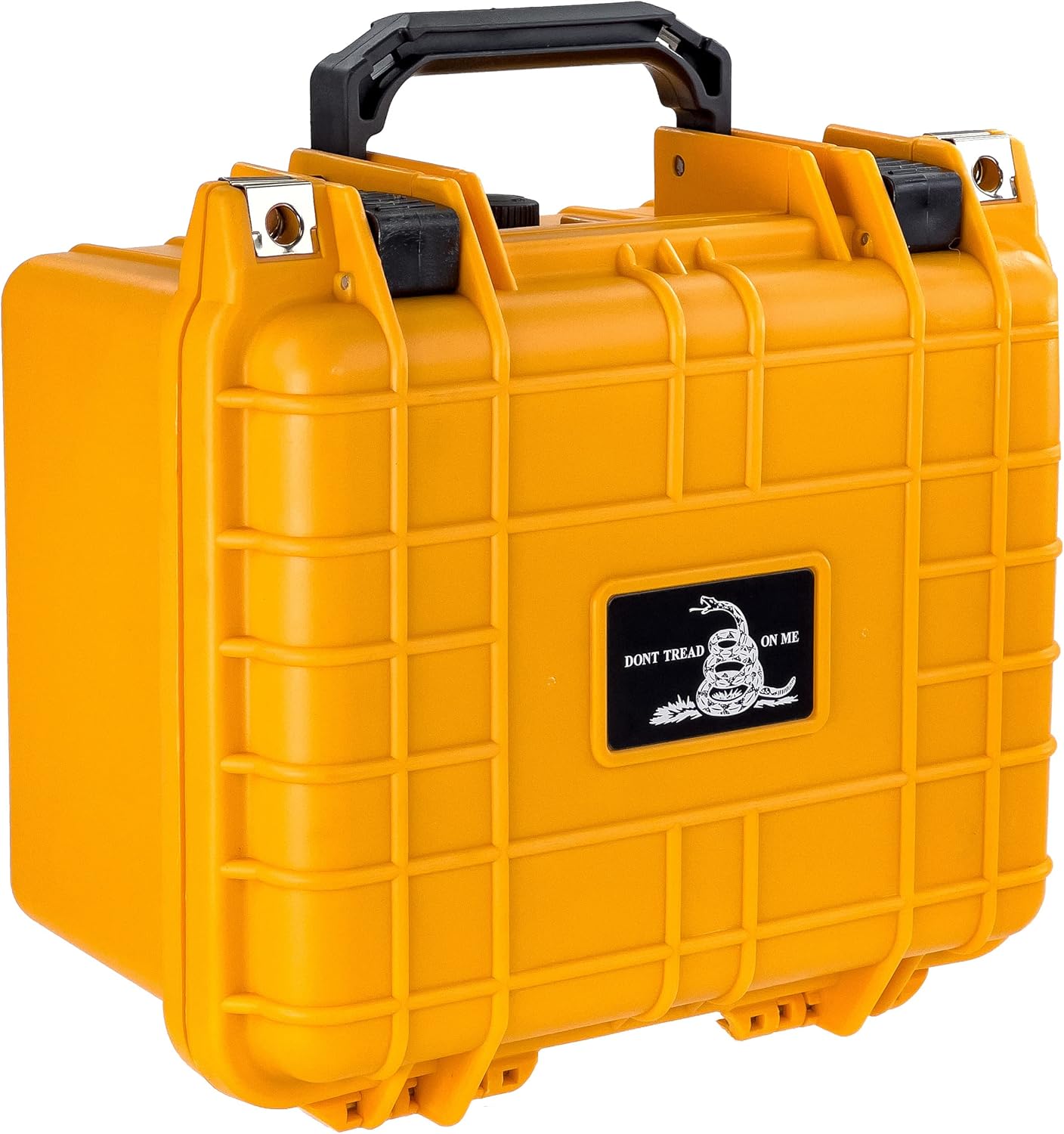 Eylar Don't Tread On Me Hard Pistol Case 10.62 x 9.68 x 6.87 inches (Yellow, Compact Deep 2 Gun)