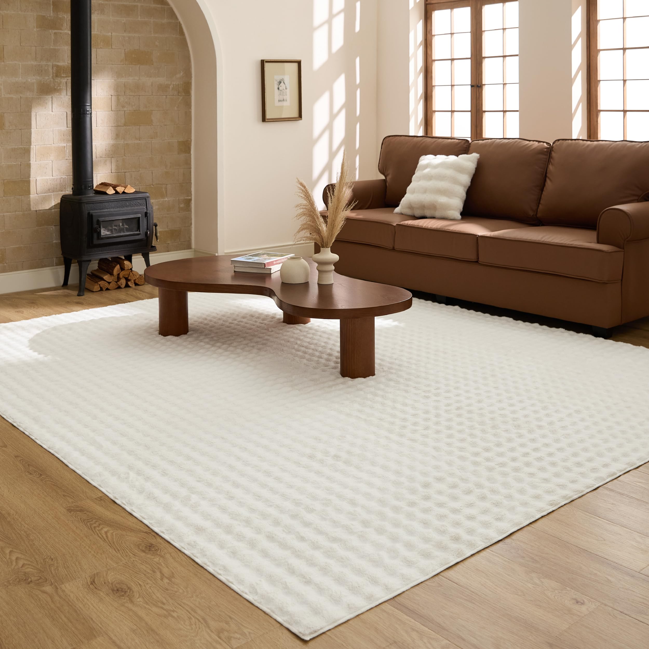 Amazon.com: Bedsure 5x7 Bubble Fluffy Rug for Living Room Rug