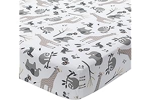 Lambs %26 Ivy Baby Jungle Animals Crib Sheet