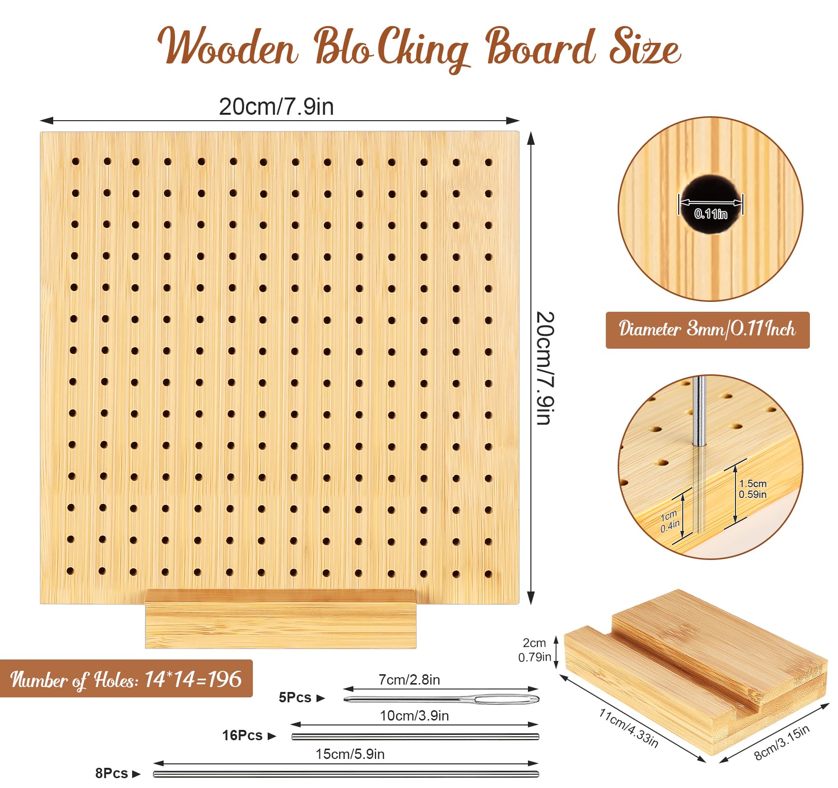 estcoo Crochet Blocking Board and Pins - Image 2