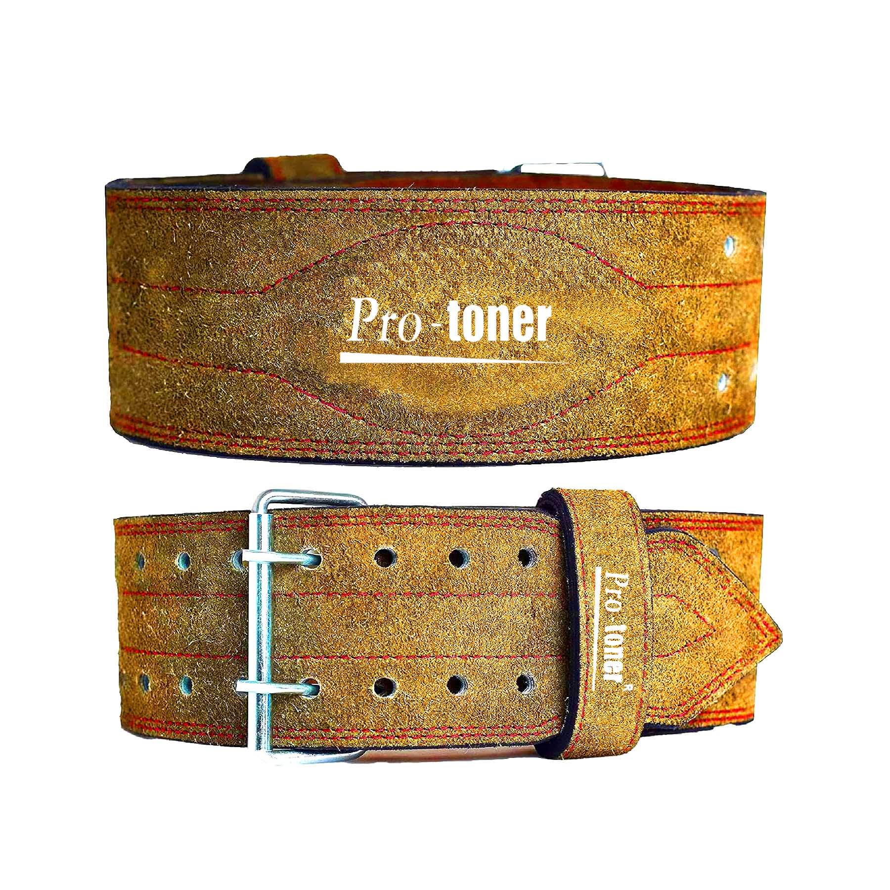 Protoner Suede Leather Weight Lifting Gym Belt | Powerlift Gym Belt for Heavy Workout | Professional Heavy Weightlifting Belt - Olive Green (SMALL, BROWN) (B0CMHZ8PR2) Amazon Price History, Amazon Price Tracker