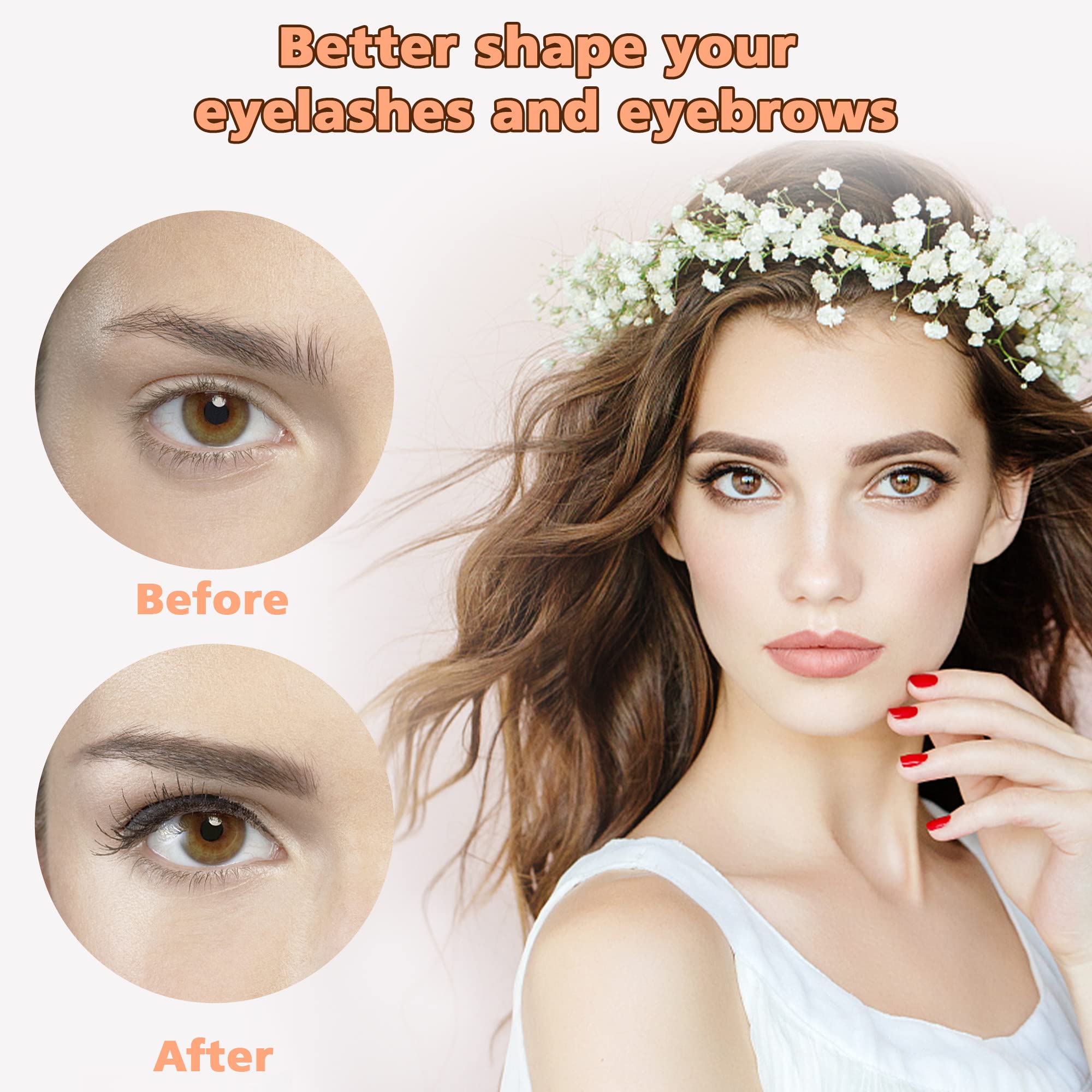 100 Pcs Micro Eyebrow Brush with Cap Brow Lamination Brush Eyelash Brushes Eyebrow Spoolie Lash Lift Tools for Eyebrows and Eyelashes Extensions Brow Laminat - Image 2