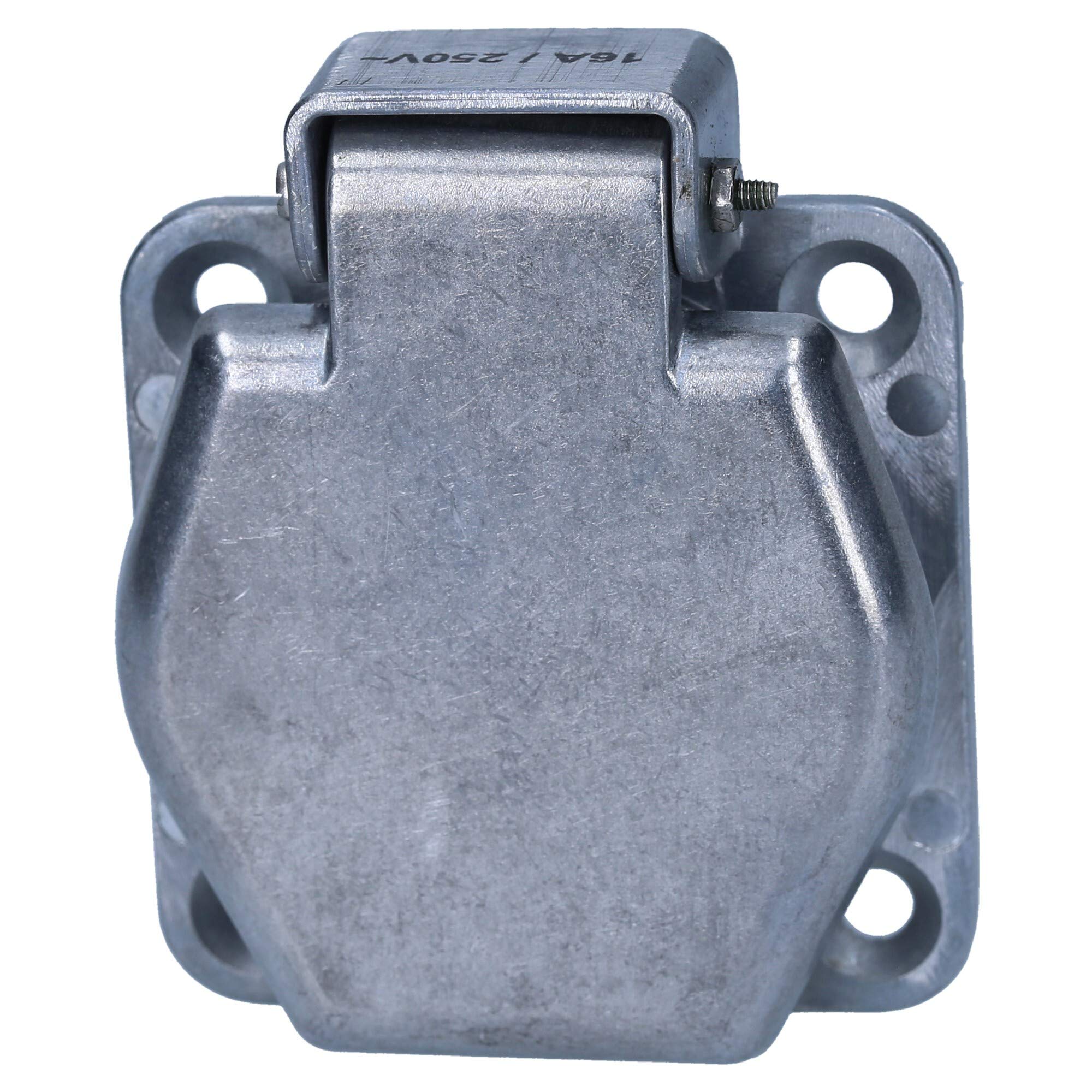 Up.M Presa Schuko da Incasso in Metallo Leggero con Coperchio