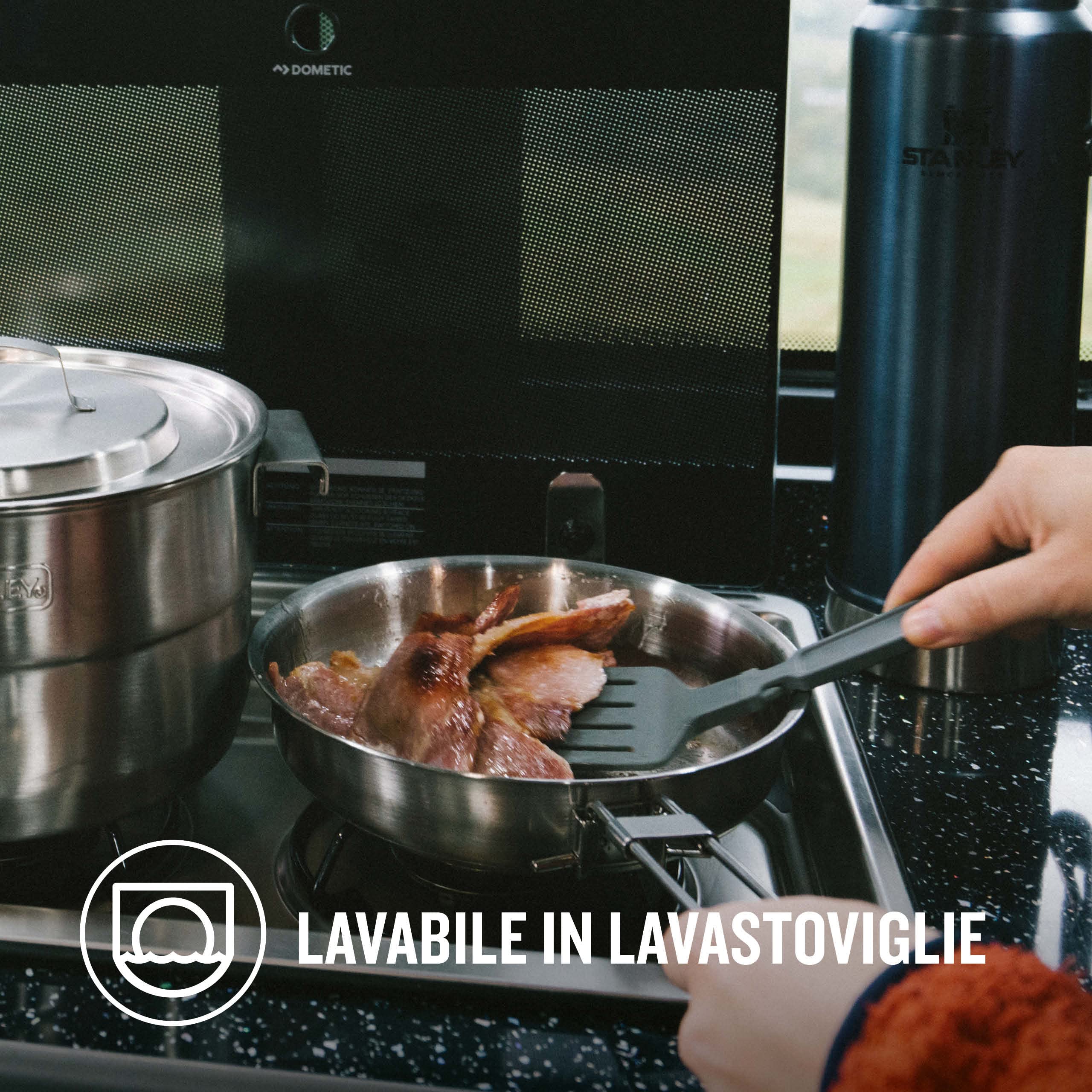 Stanley Adventure All-In-One - Set da cucina per esterni, leggero, 9 pezzi, in acciaio inox, per campeggio, ideale per il backpacking, escursioni o campeggio, lavabile in lavastoviglie