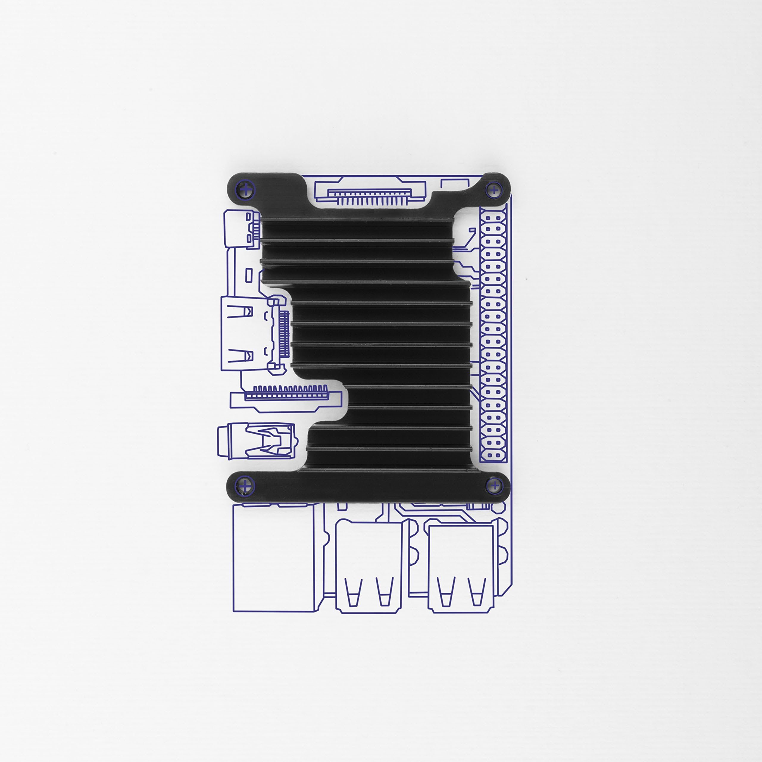 Kintaro Custom Aluminum Raspberry Pi Cooling Heatsink – Single Board Computer Kit includes Heat Sink, Thermal Compound Paste and Screws - (Raspberry Pi 2 & 3 Model B)