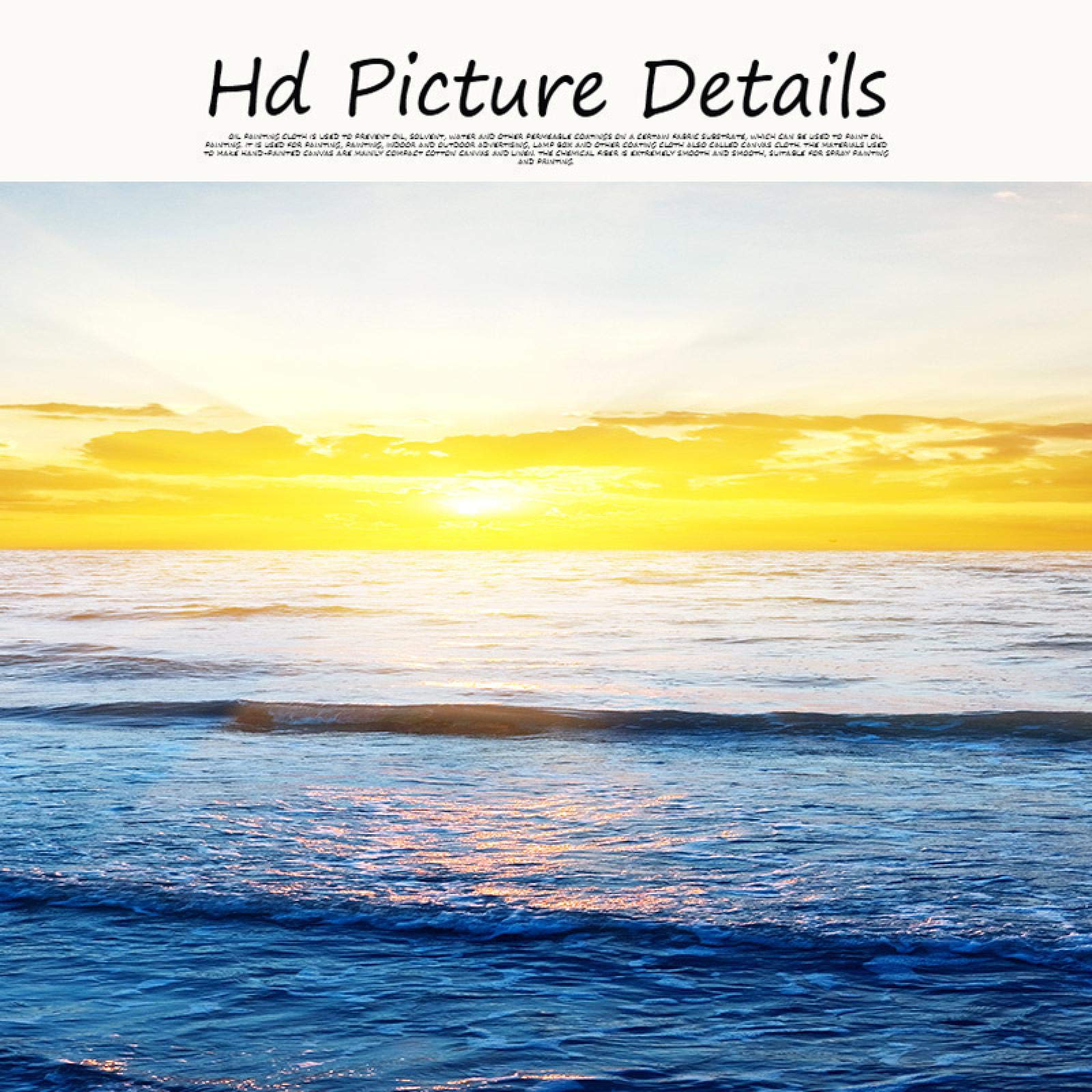Tramonti Natura Oceano Spiaggia Panorama Paesaggio Tela Pittura Scandinavo Poster e Stampe Wall Art Immagini sul comodino 50x150cm Frameless