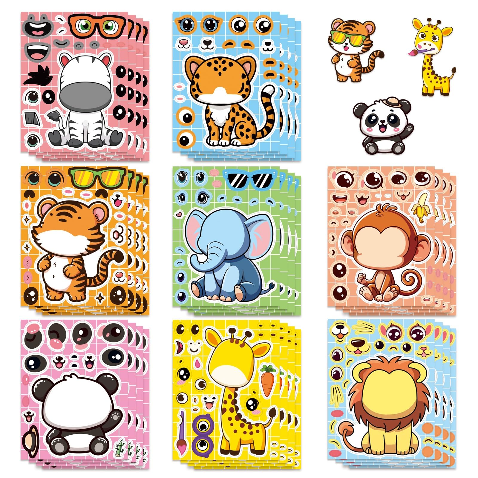 FGLFPXI Stickers Make A Face Waterproof Decorative Stickers for Luggage Student Stationery