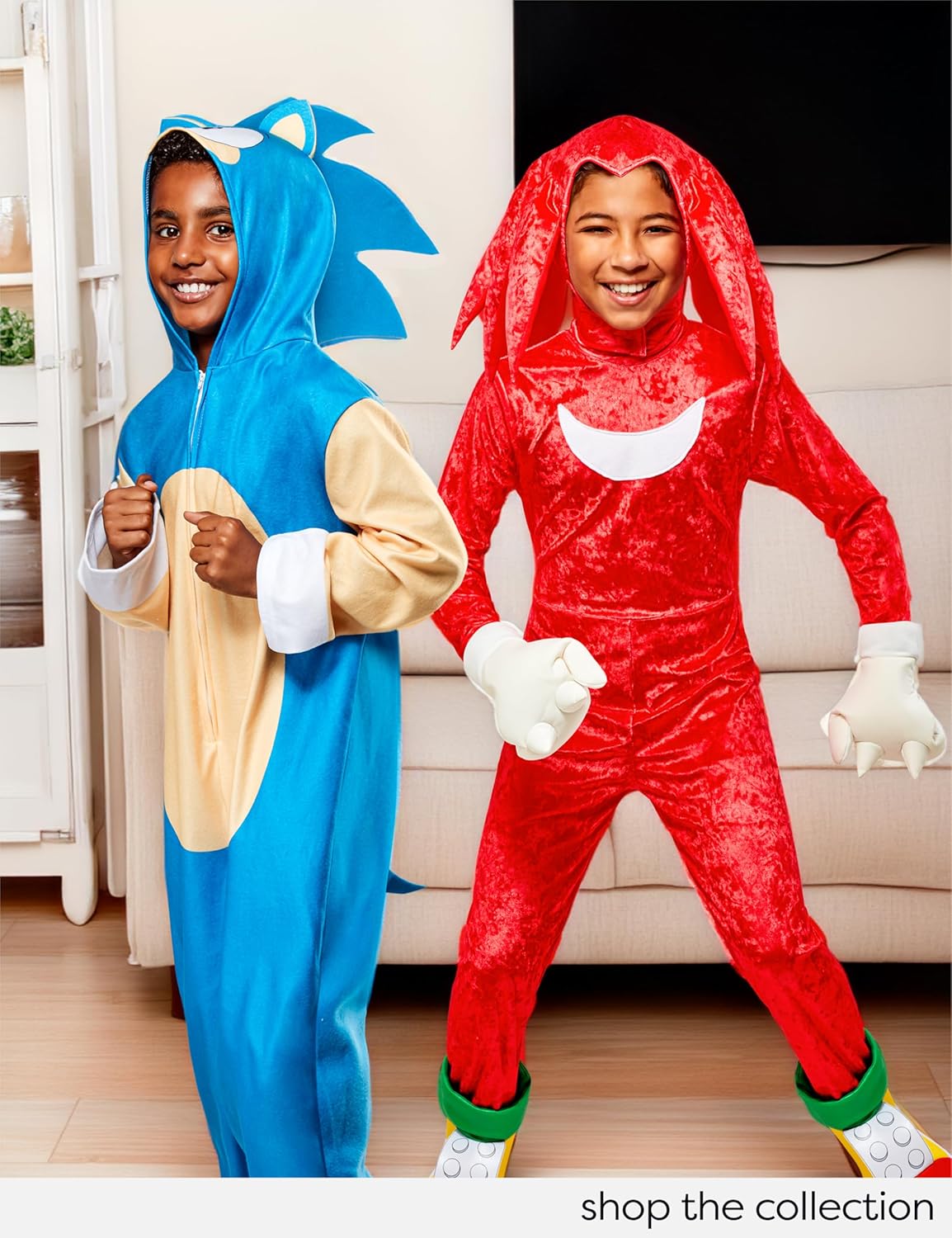 Rubies Sonic the Hedgehog: Oversized Hooded Zipster Jumpsuit for Kids, Boy's Large