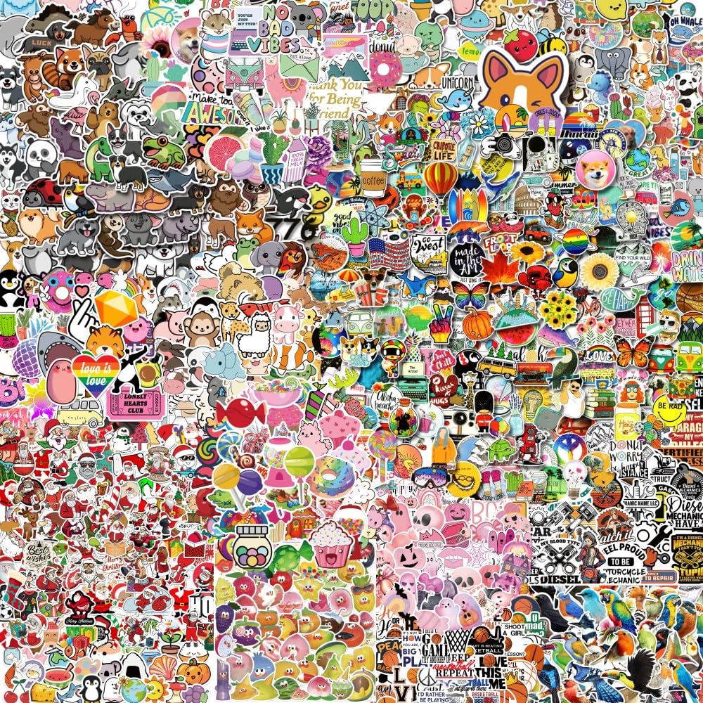 300-1000 pcs/Set Random Blind Bag Cute Kawaii Theme Stickers for Kids Teens Adults,Waterproof Stickers for Water Bottle, Laptop, Scarpbook,