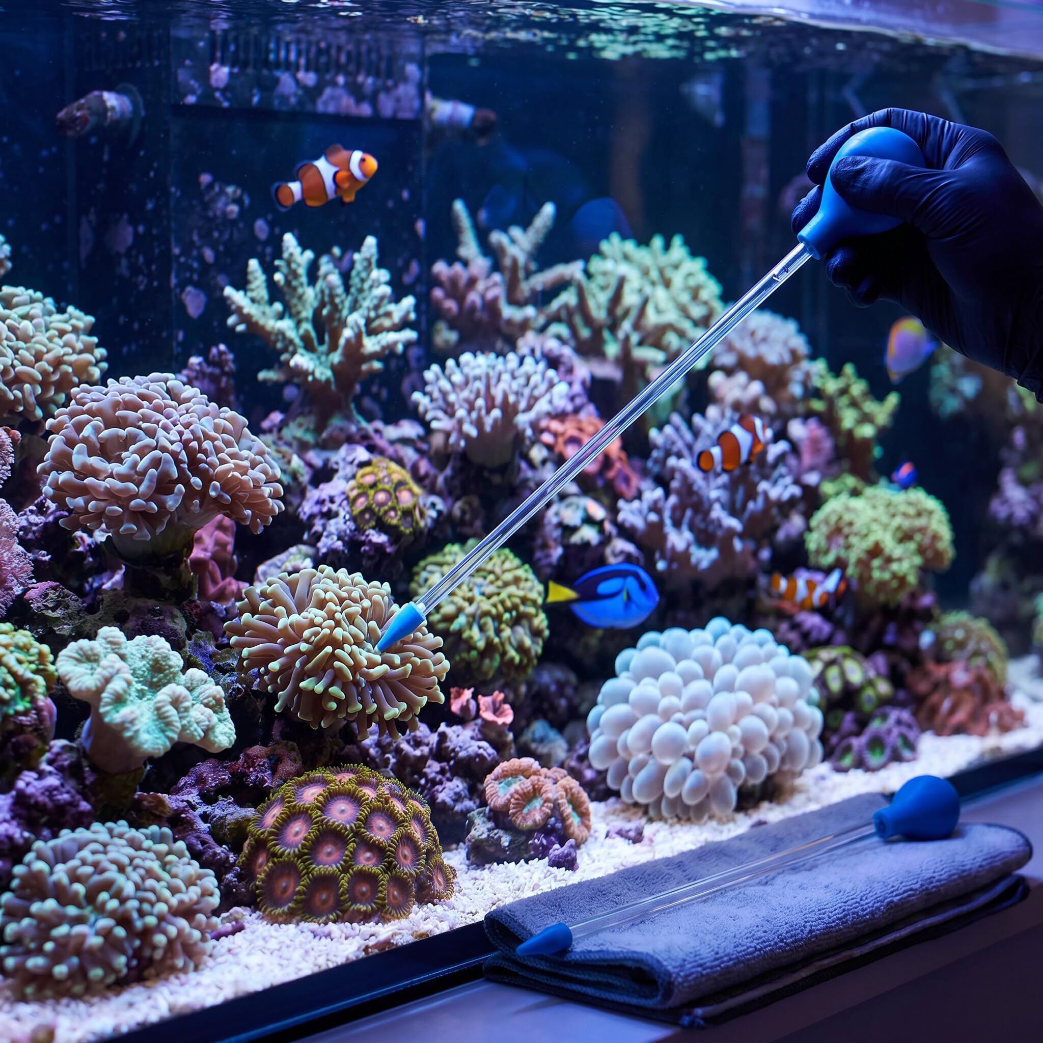 Acryl Pipetten Dropper Feeder Aquarium Fuetterung Flüssigdünger für Meeresfische und Riffkorallen