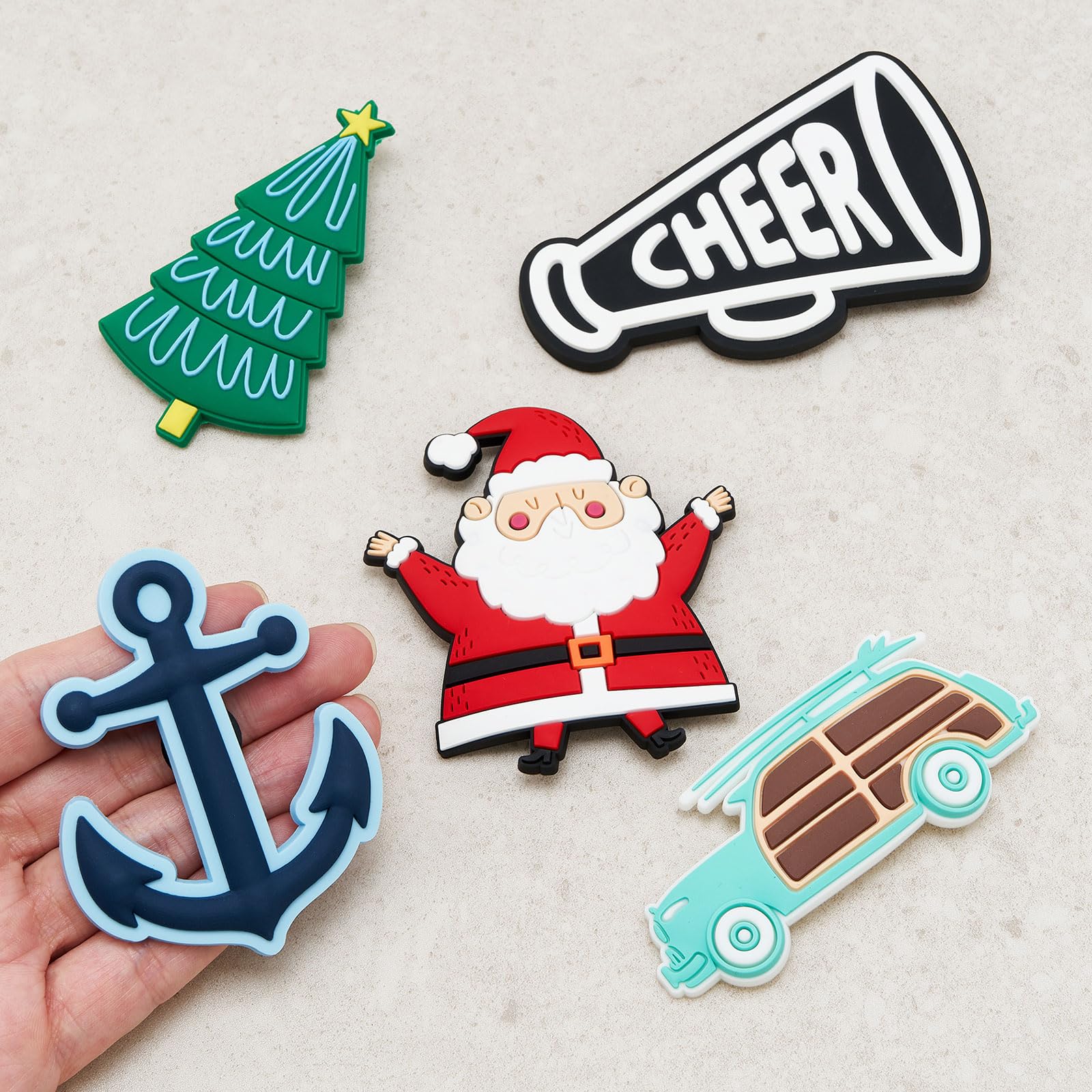 DEVPSISR Rubber Beach Bag Accessories,Bogg Bag Lovely DIY Charms,Cheer