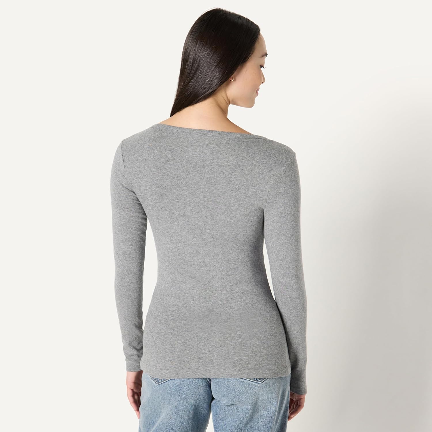 Amazon Essentials Women's Ribbed Knit Long Sleeve Henley Slim Fit T-Shirt - Image 4