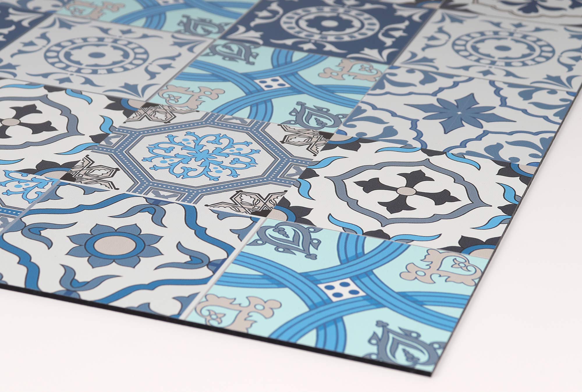 Queence | Küchen Spritzschutz Fliesenmuster 60x40 cm | Küchenrückwand | Alu-DiBond | Abdeckung Herd und Spüle | Küchenpaneele| Küchenfliesen | Fliesenspiegel | Rückwand, Größe :60x40 cm