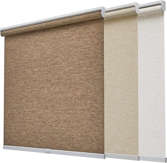 Tonature Custom Size Natural Woven Cordless Roller Shades