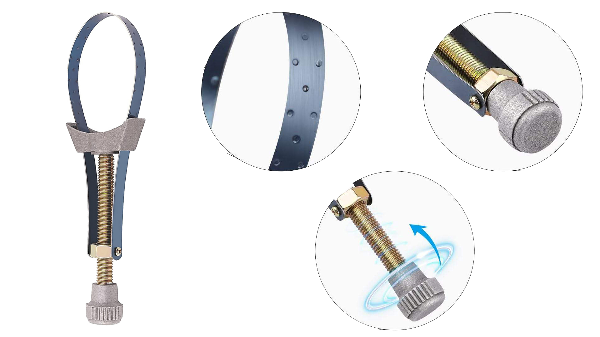 Kraftmann - Chiave A Cinghia Nylon Pregiato Diametro Fino A 170Mm - Foto 5